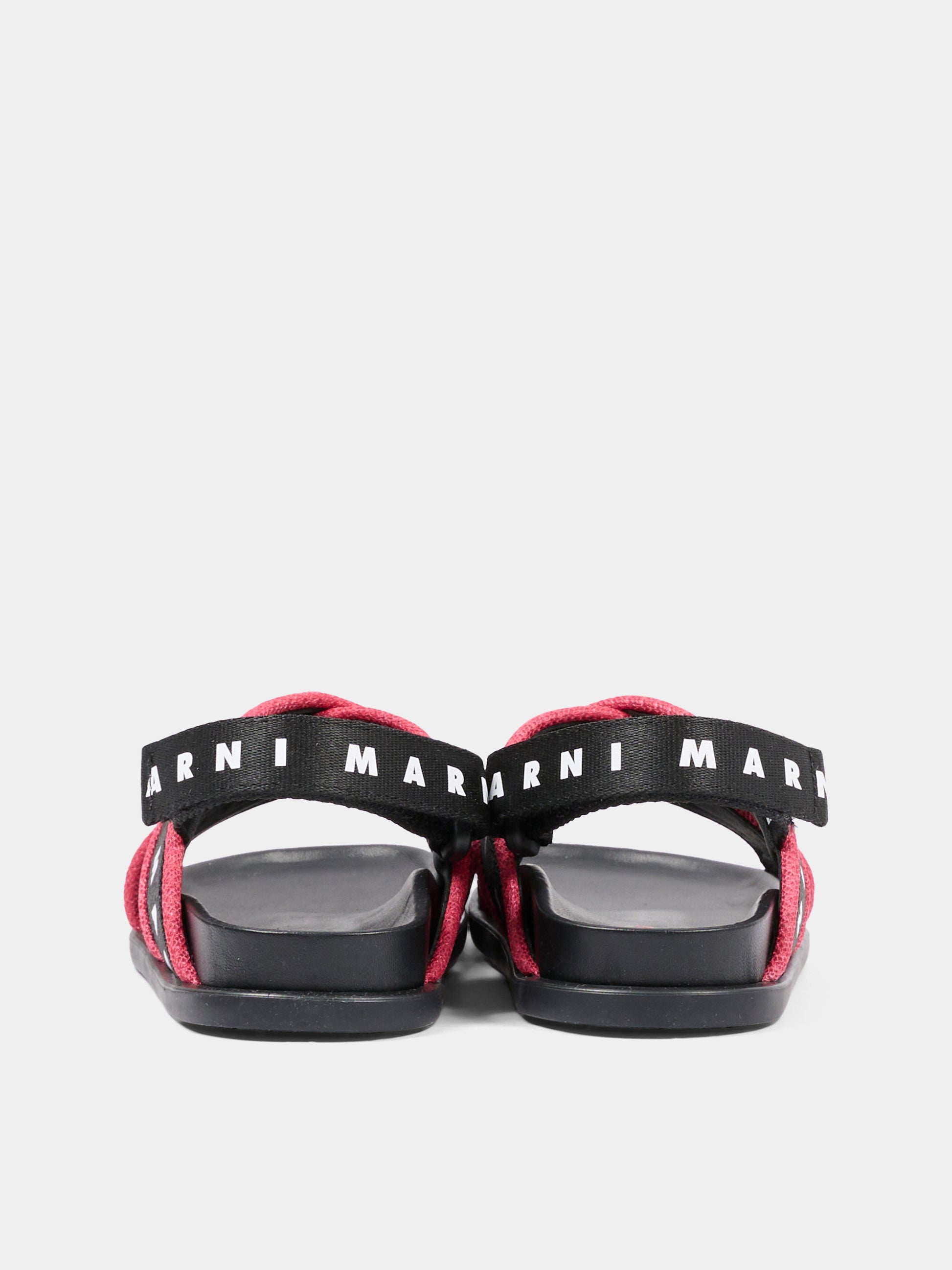 Sandali neri per bambina con logo,Marni Kids,82318 - VAR1