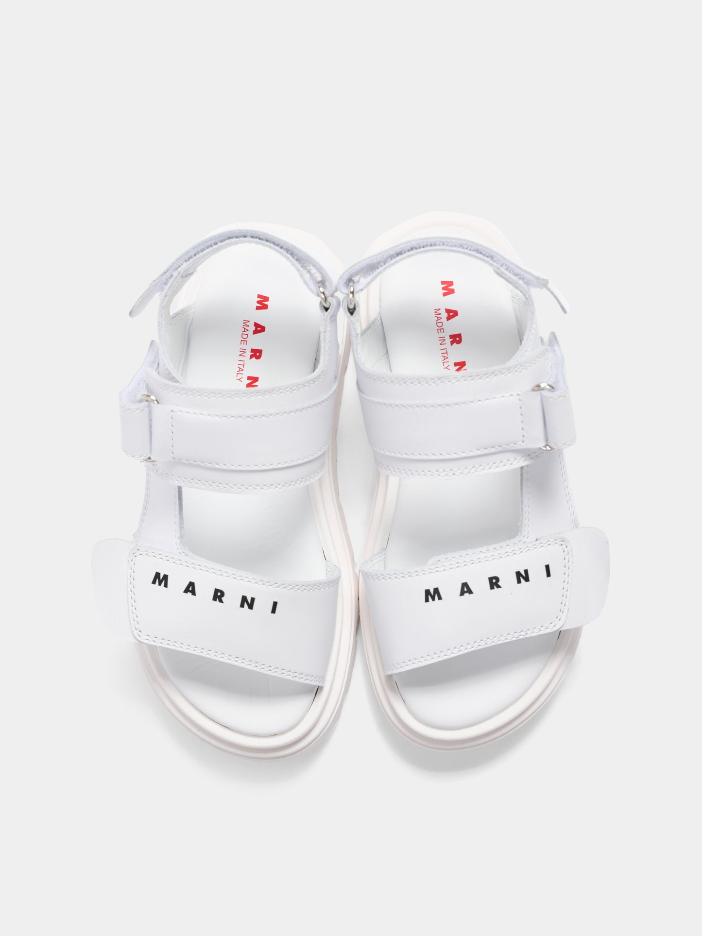 Sandalo bianco per bambina con logo,Marni Kids,82307 - VAR2