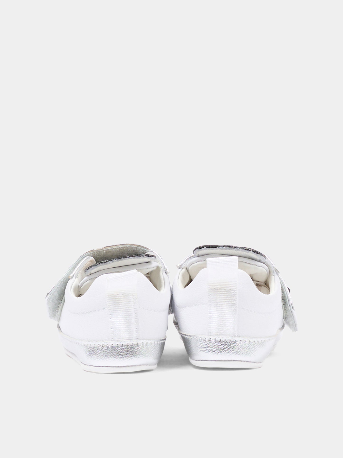 Sneakers basse argento per neonata con logo,Moschino Kids,82900 - VAR5