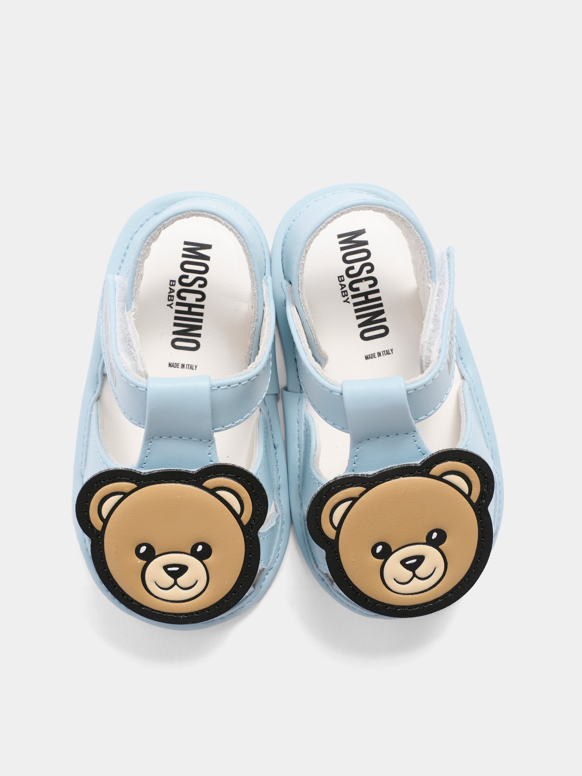 Sandalo celeste per neonata con Teddy Bear,Moschino Kids,82881 - VAR3