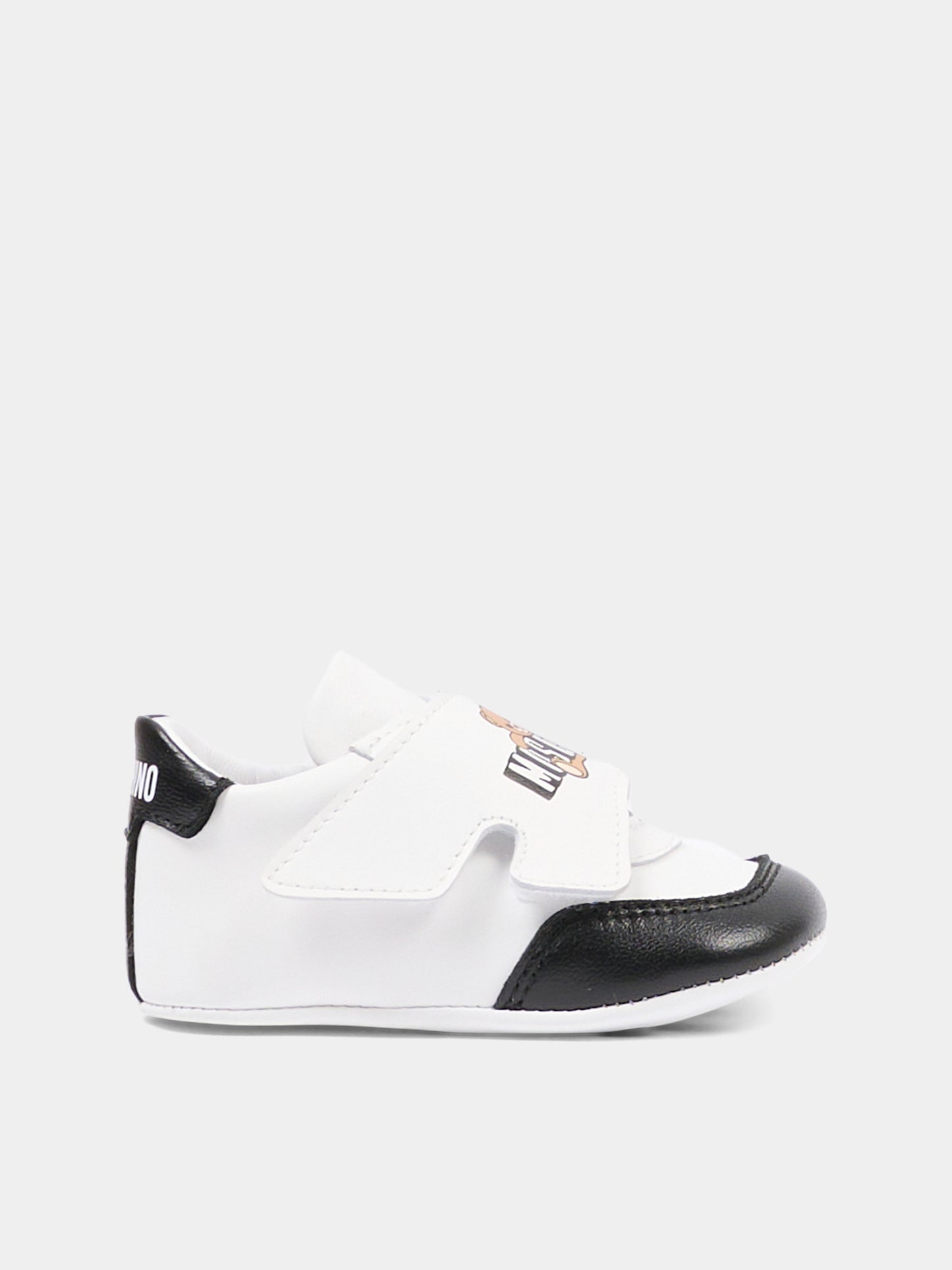 Sneakers basse bianche per neonato,Moschino Kids,82892 - VAR1