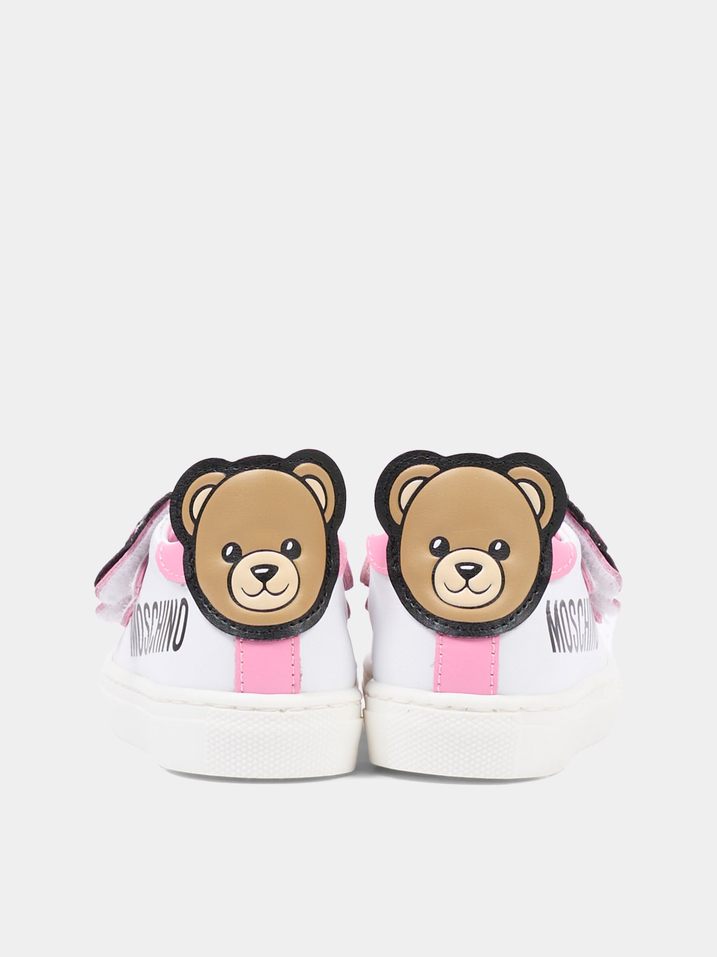 Sneakers basse rosa per bambina con logo,Moschino Kids,82956 - VAR1