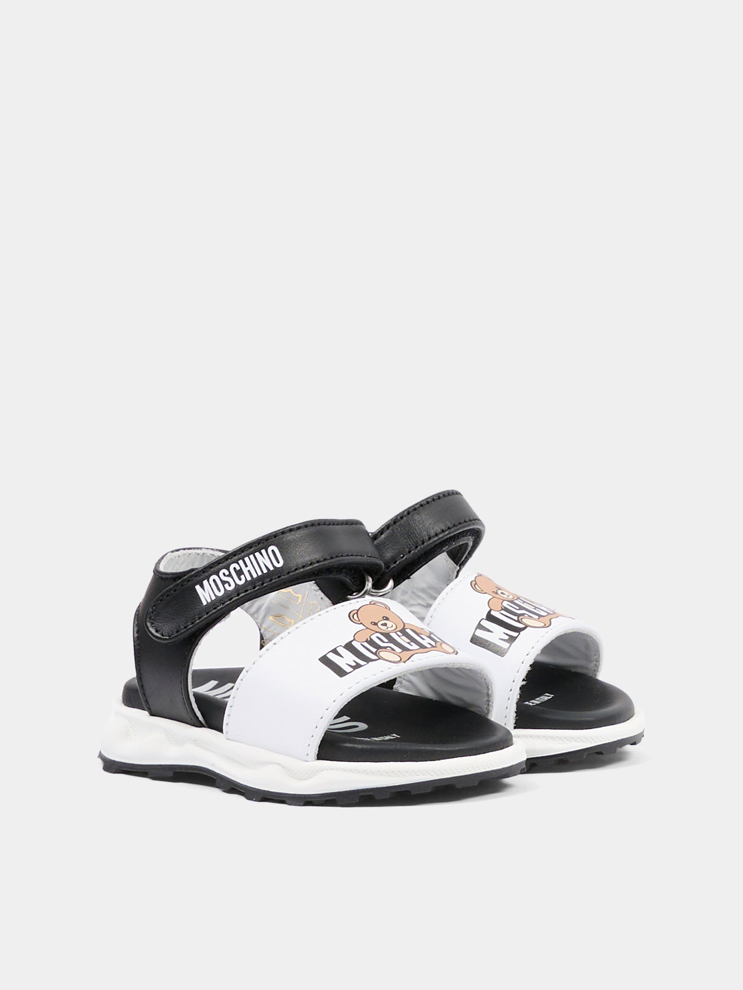 Sandali multicolor per bambini con logo,Moschino Kids,82935 - VAR3