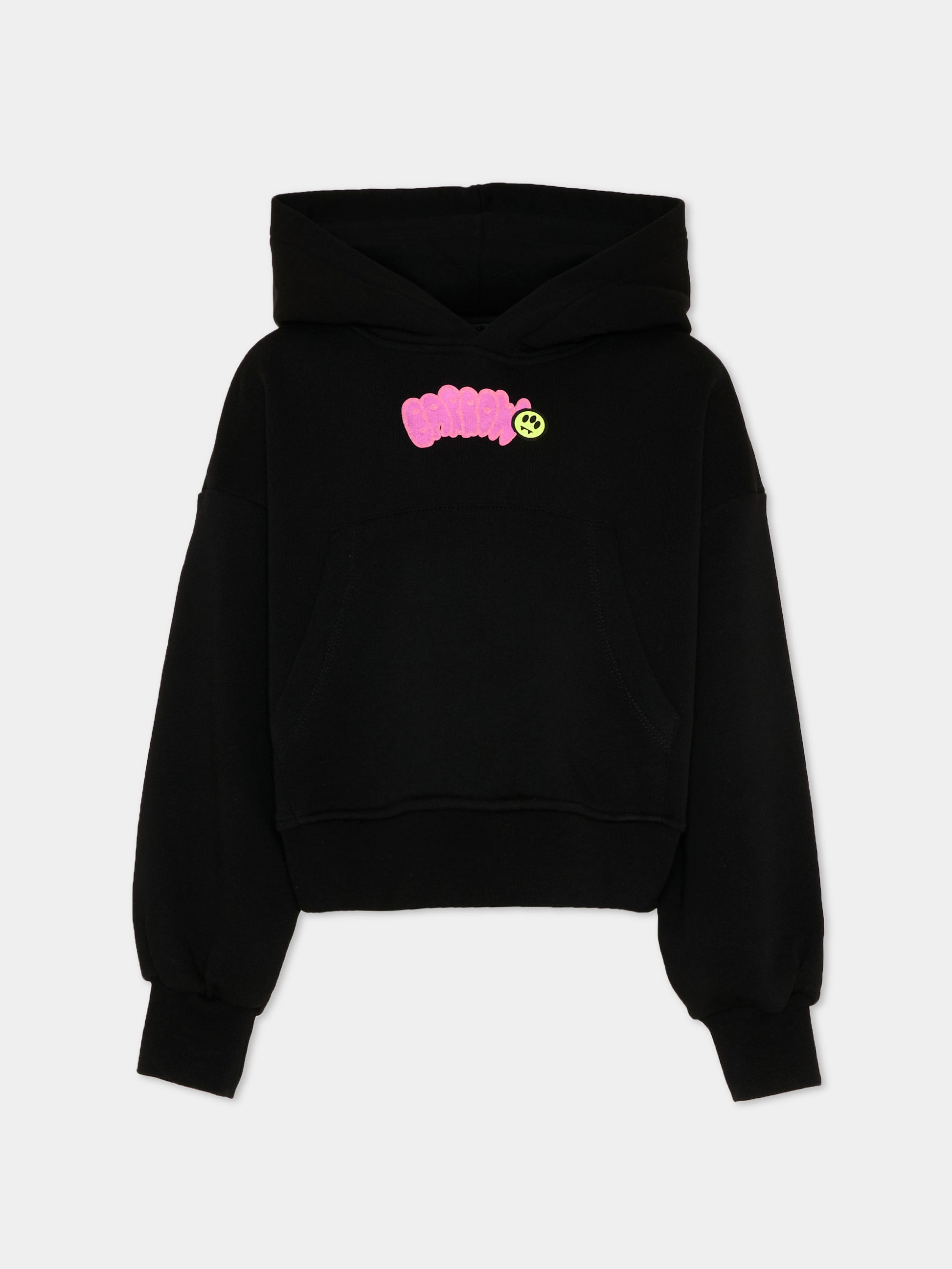 Felpa nera Barrow per bambina con logo,Barrow,S6BKJGHS004 110