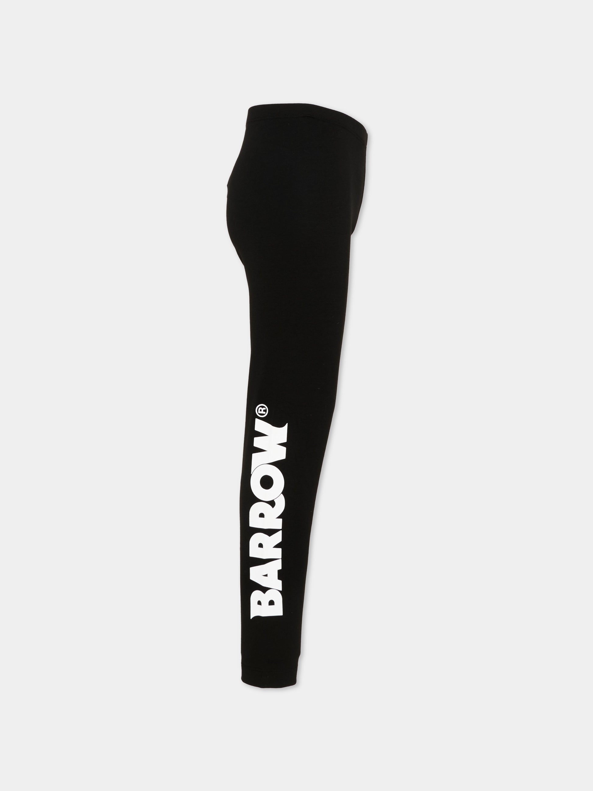 Leggings neri Barrow per bambina con logo,Barrow,S6BKJGLG014 110