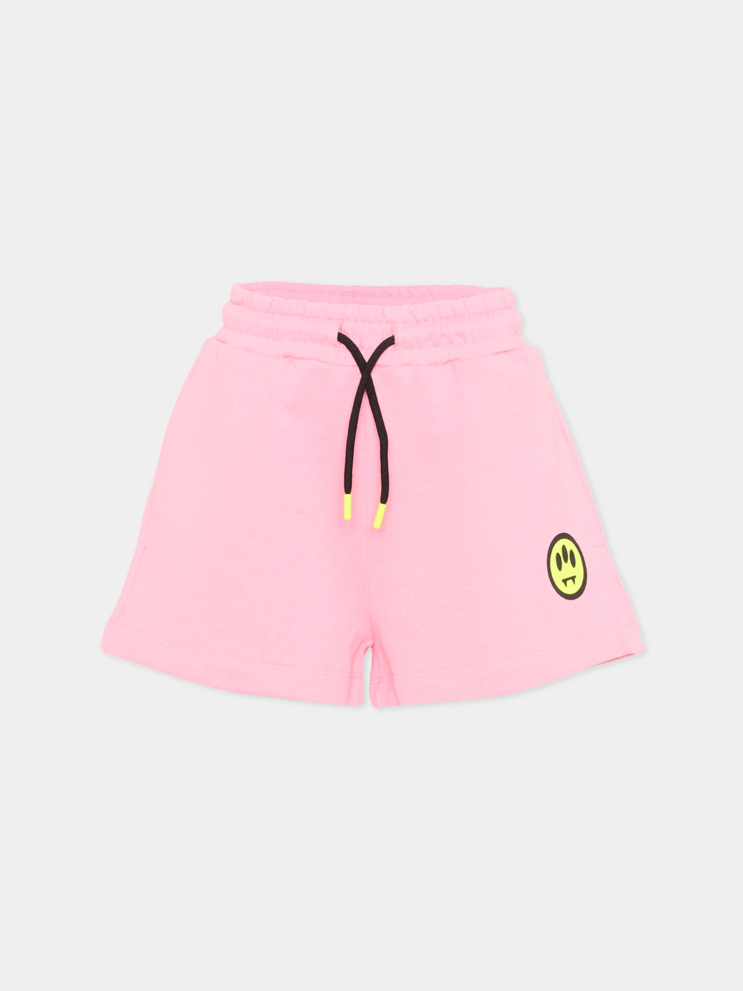 Shorts sportivi rosa per bambina logo,Barrow,S6BKJGSH013 BW311