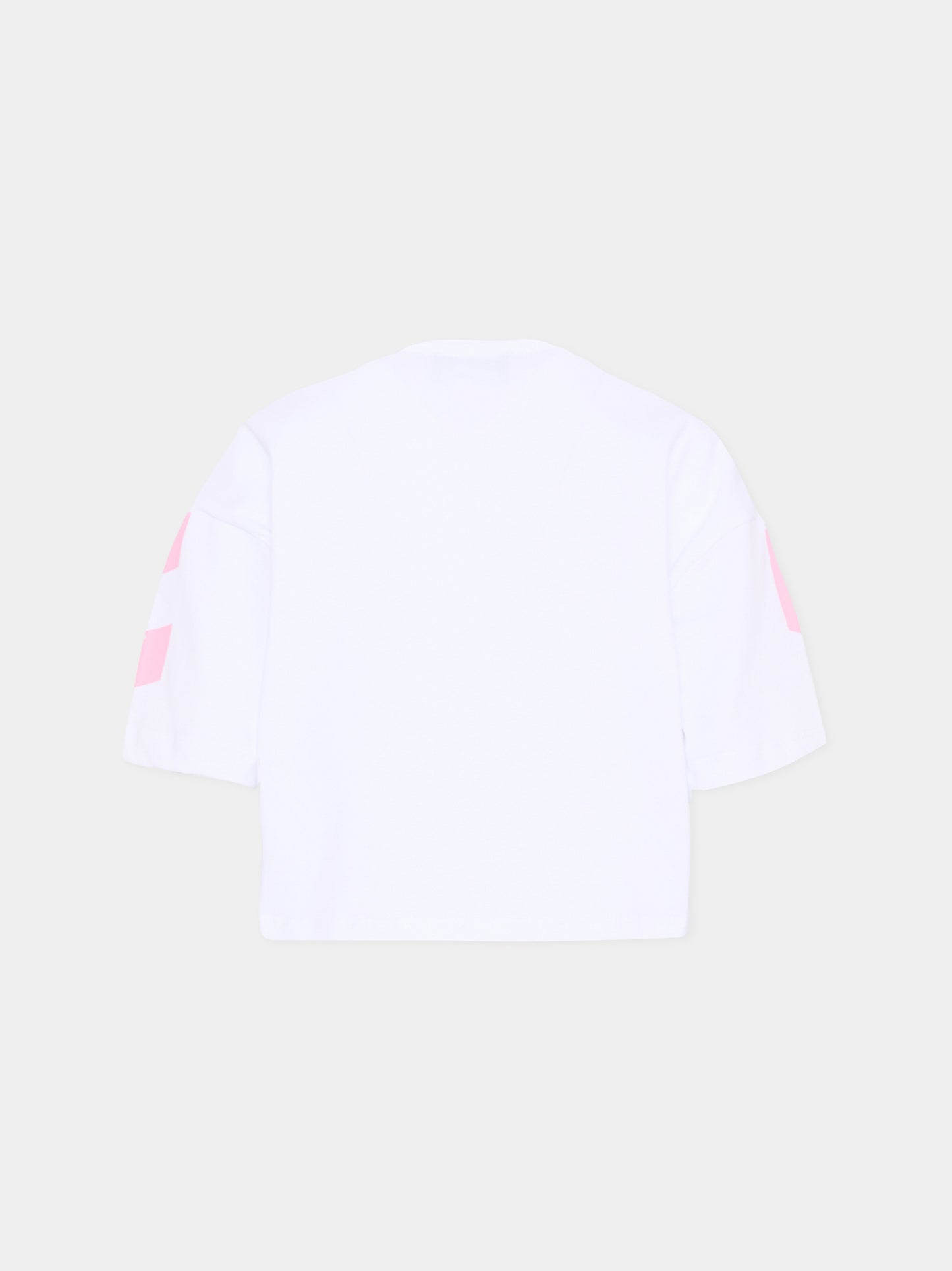 T-Shirt bianca per bambina con logo,Barrow,S6BKJGTH173 002