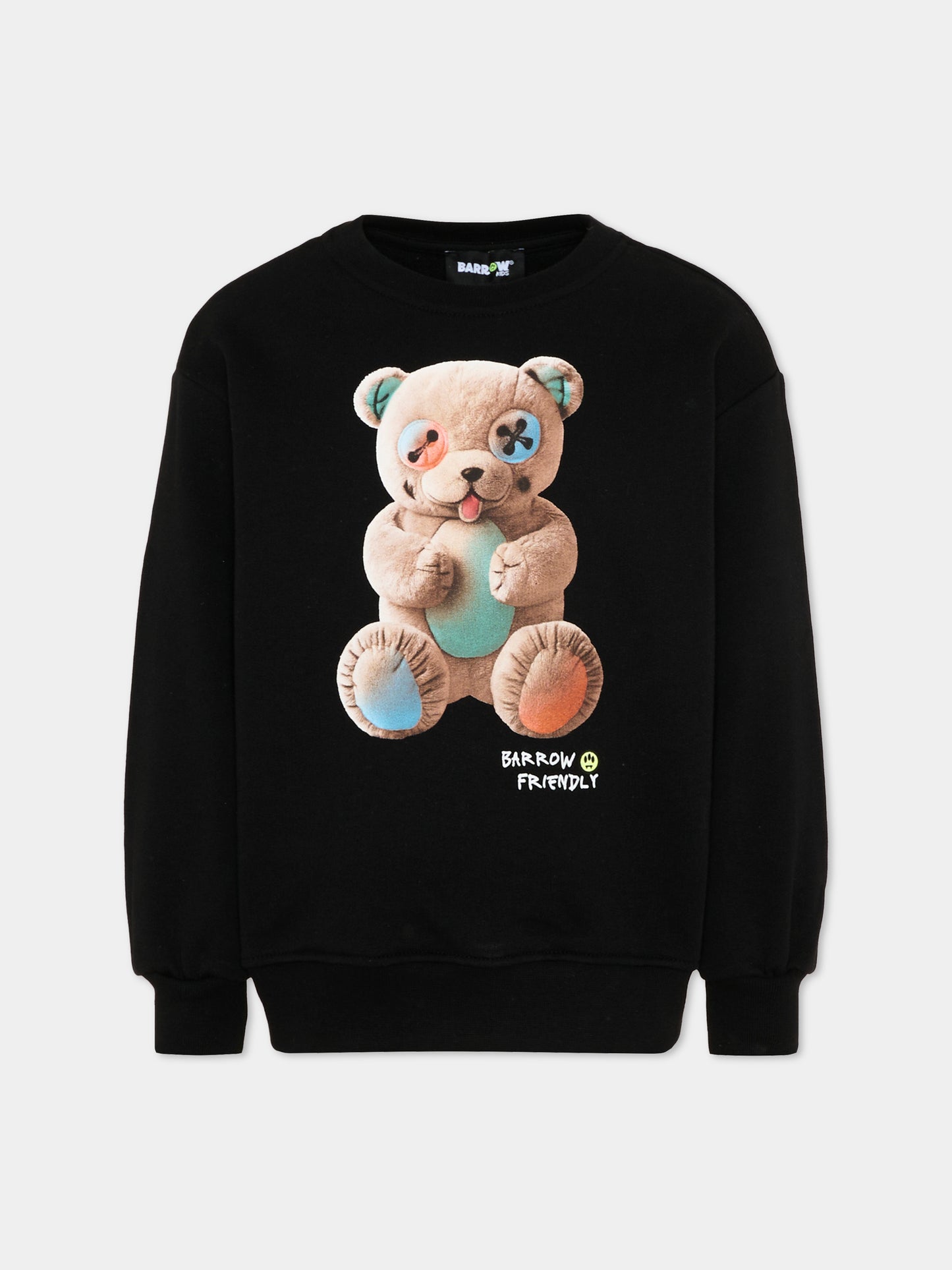 Felpa rosa per bambina con orsetto,Barrow,S6BKJUSW005 BW311