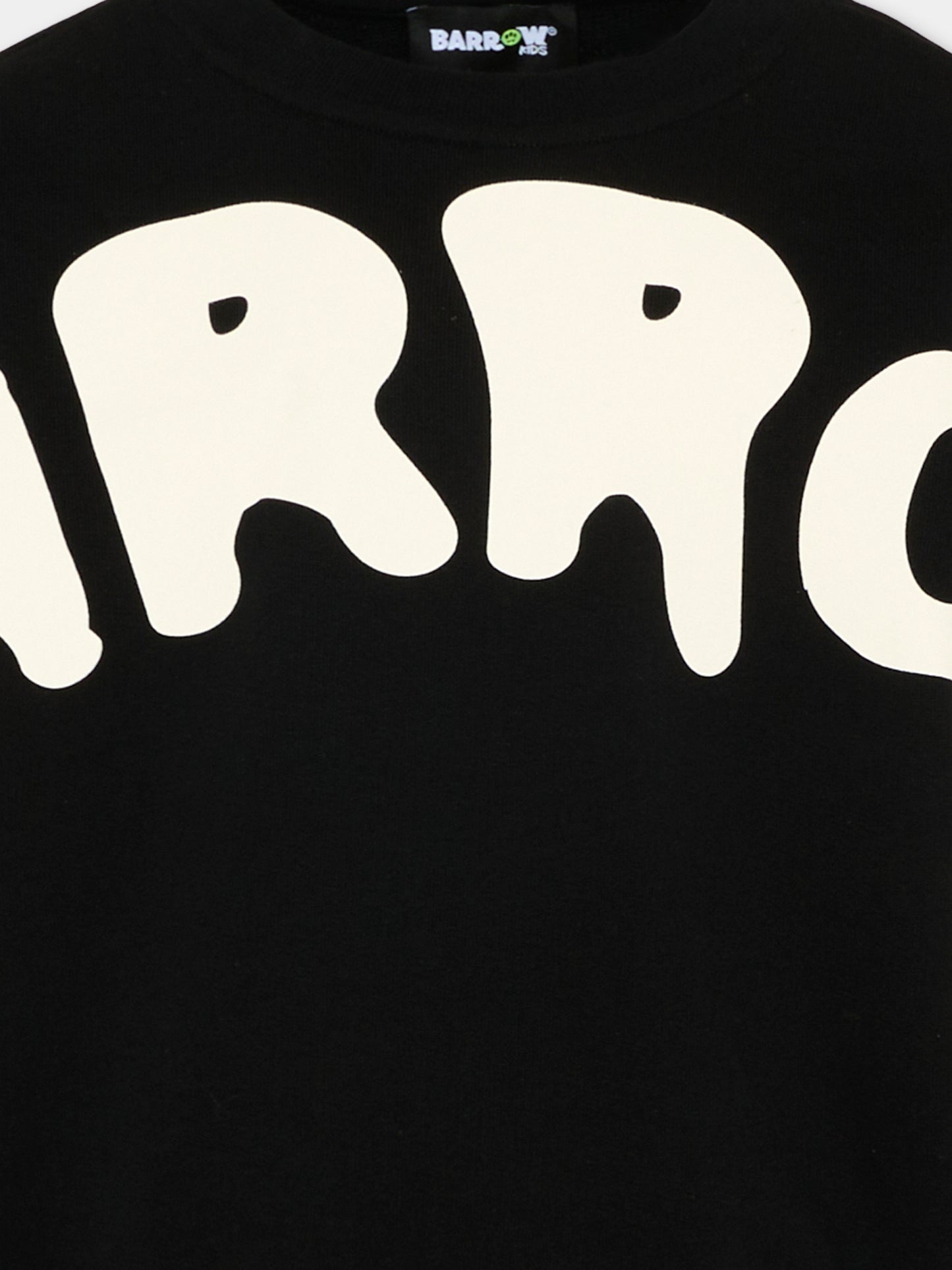Felpa nera per bambini con logo,Barrow,S6BKJUSW016 110