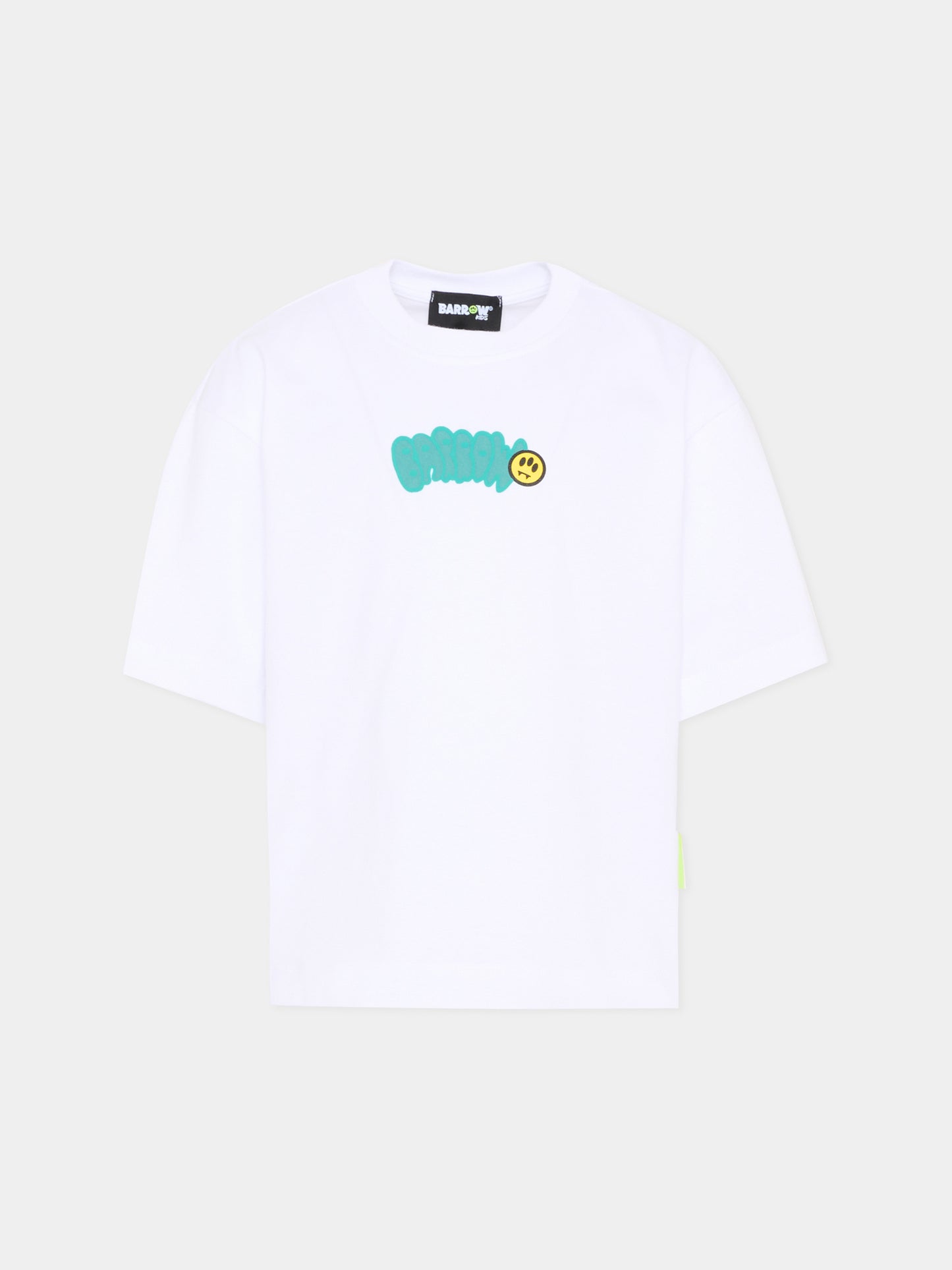 T-Shirt bianca per bambini con logo,Barrow,S6BKJUTH007 002
