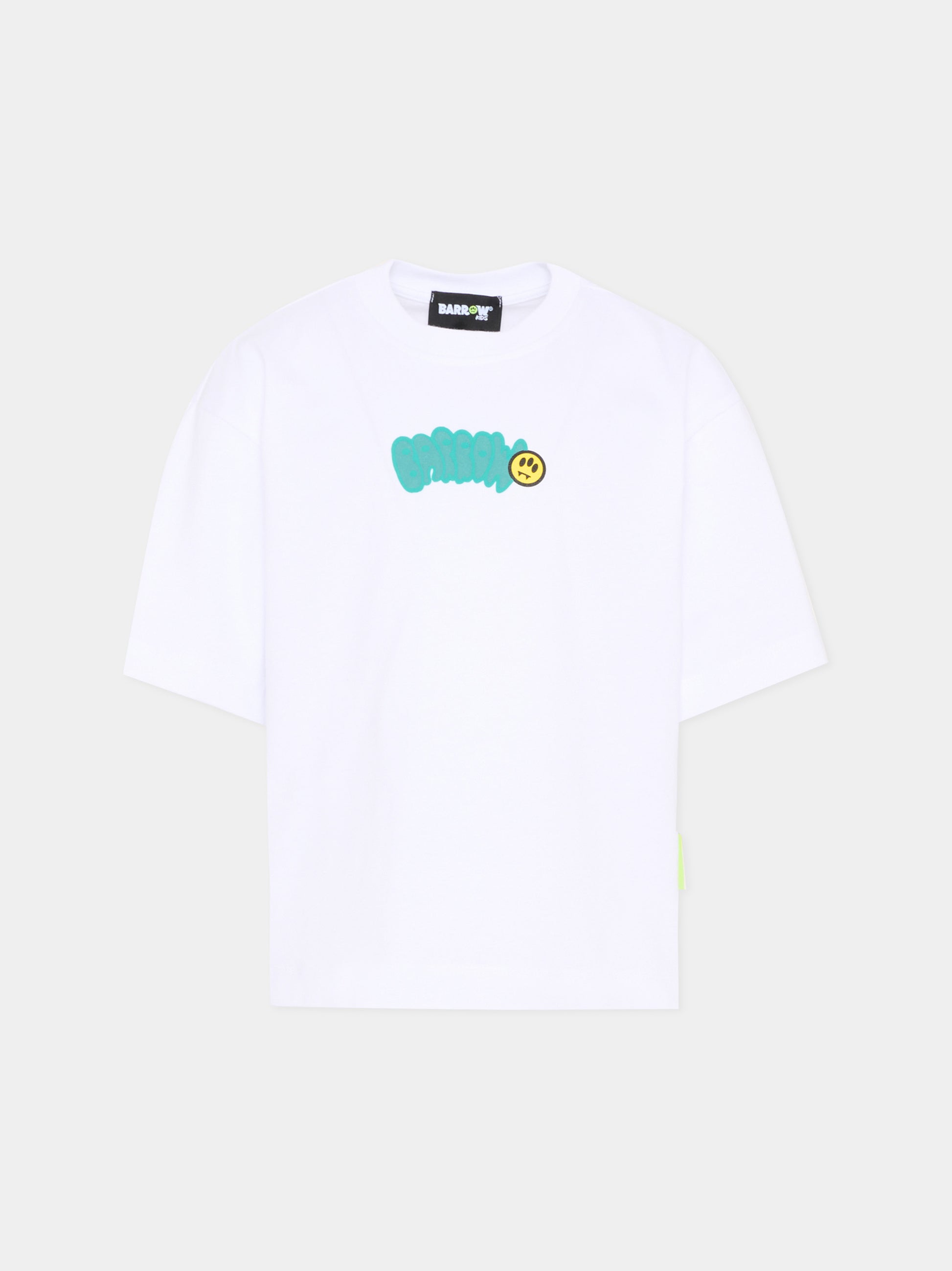 T-Shirt bianca per bambini con logo,Barrow,S6BKJUTH007 002