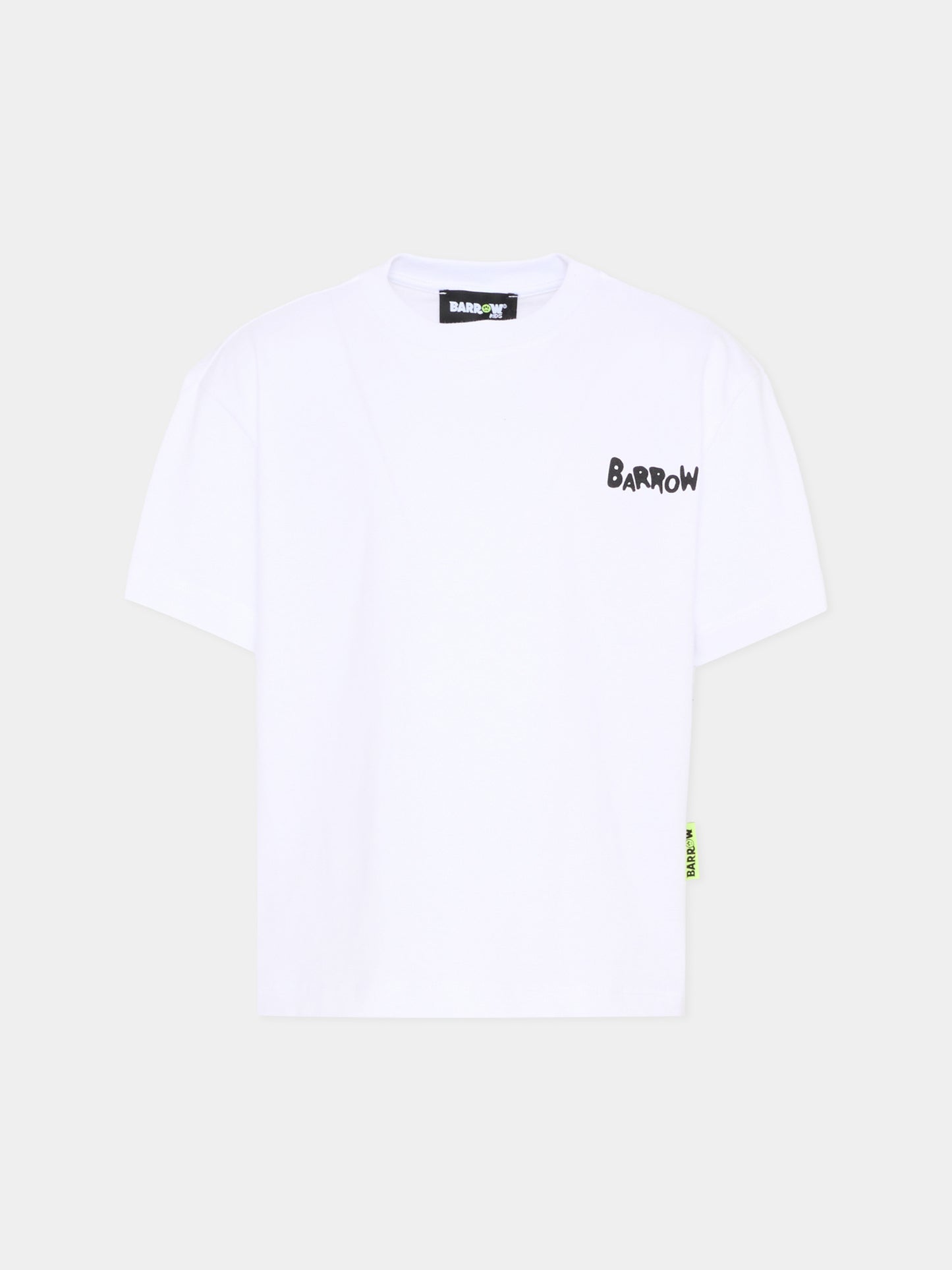 T-Shirt bianca per bambini con logo,Barrow,S6BKJUTH008 002