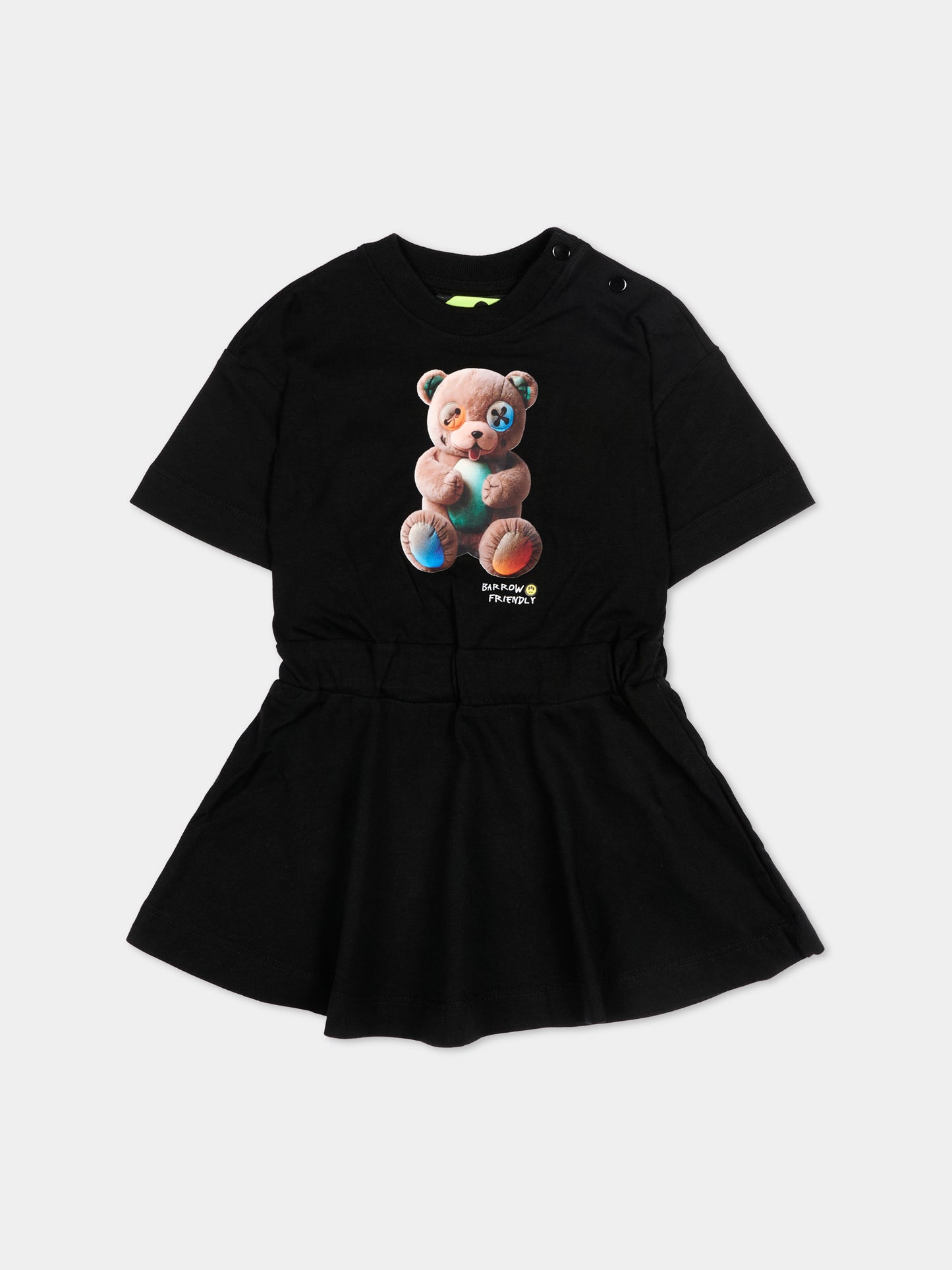 Vestito nero per neonata con Teddy Bear,Barrow,S6BKNGDR206 110