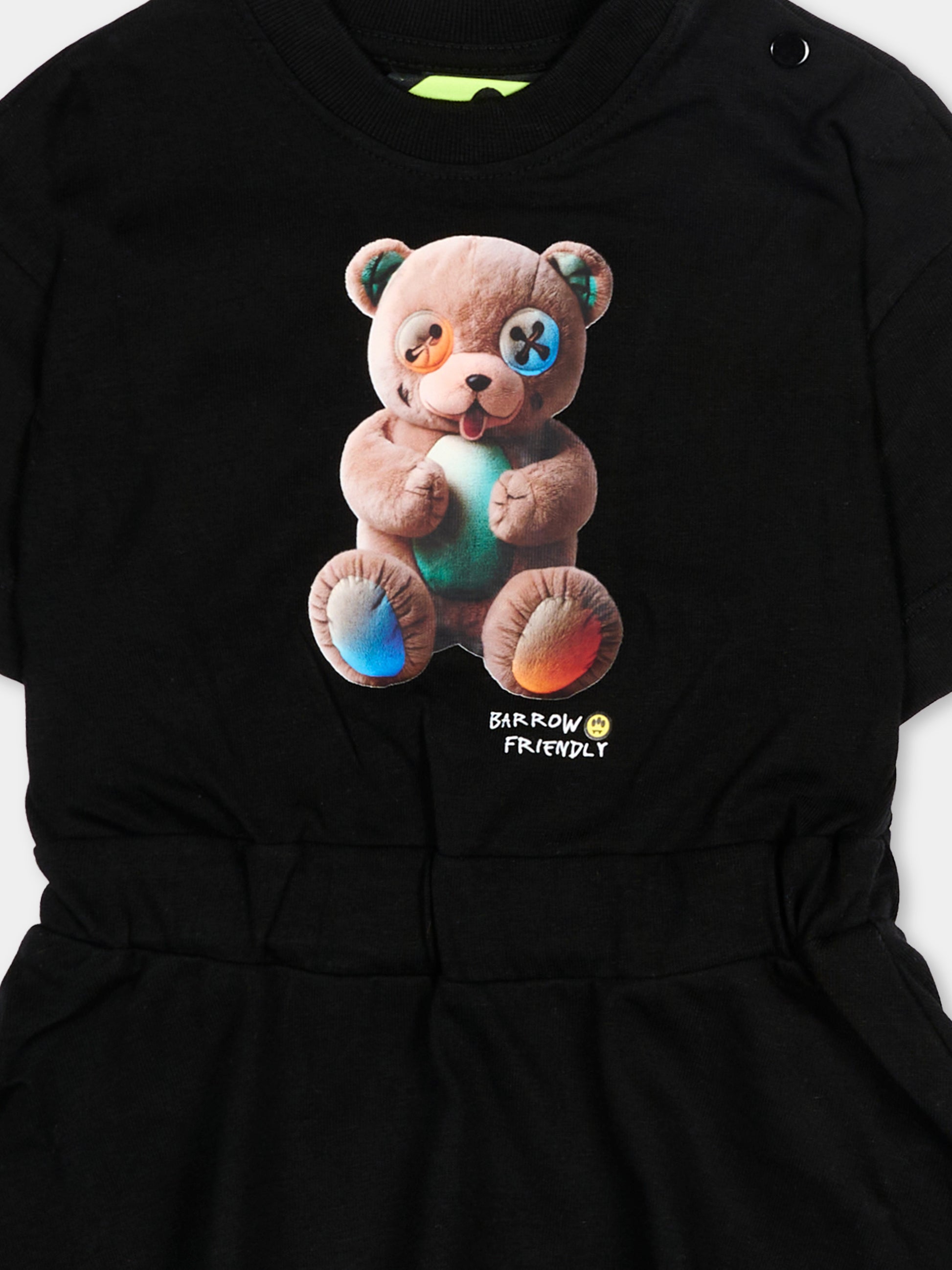 Vestito nero per neonata con Teddy Bear,Barrow,S6BKNGDR206 110