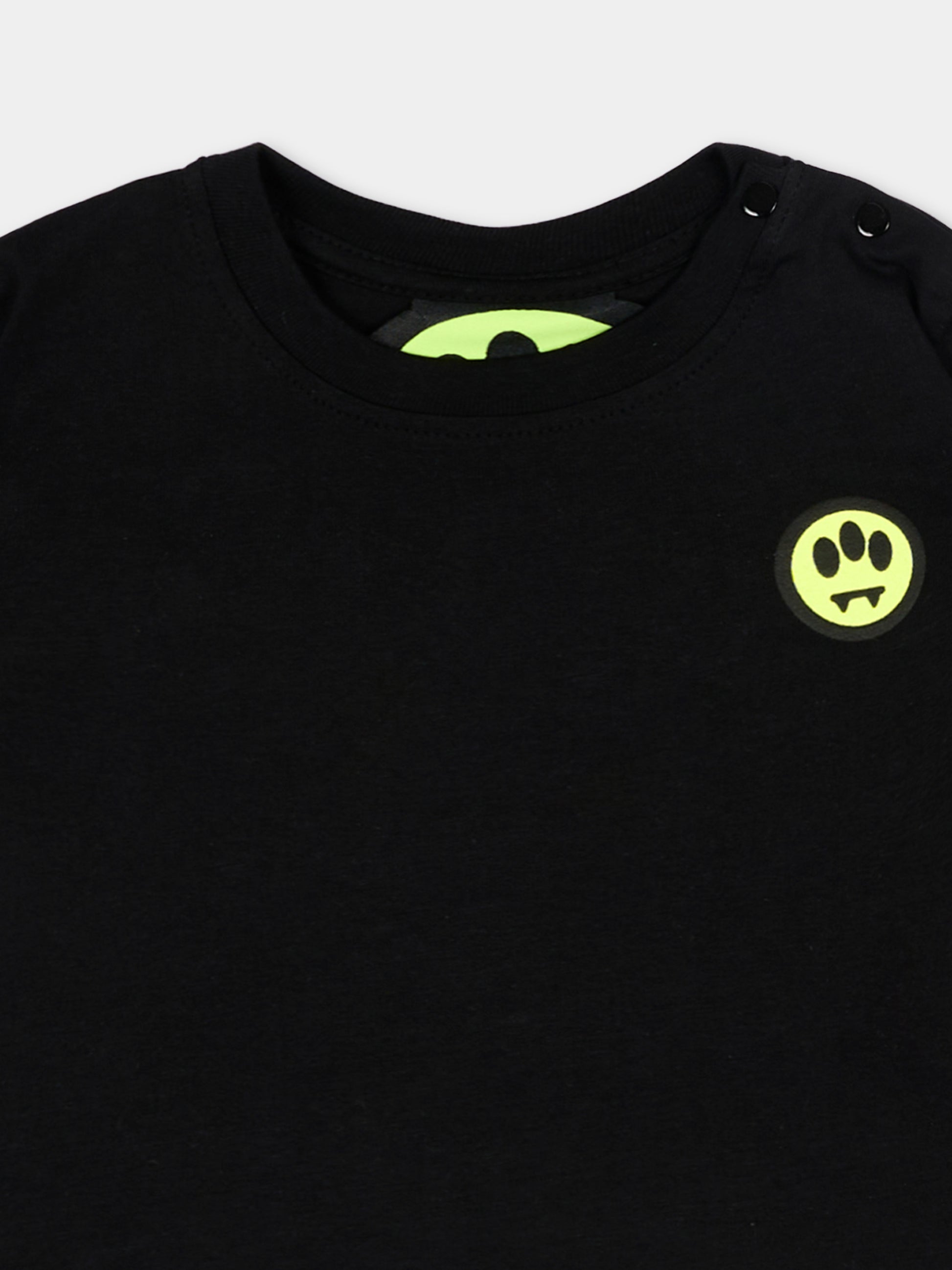 T-Shirt nera per neonata con logo,Barrow,S6BKUNTH207 110/92
