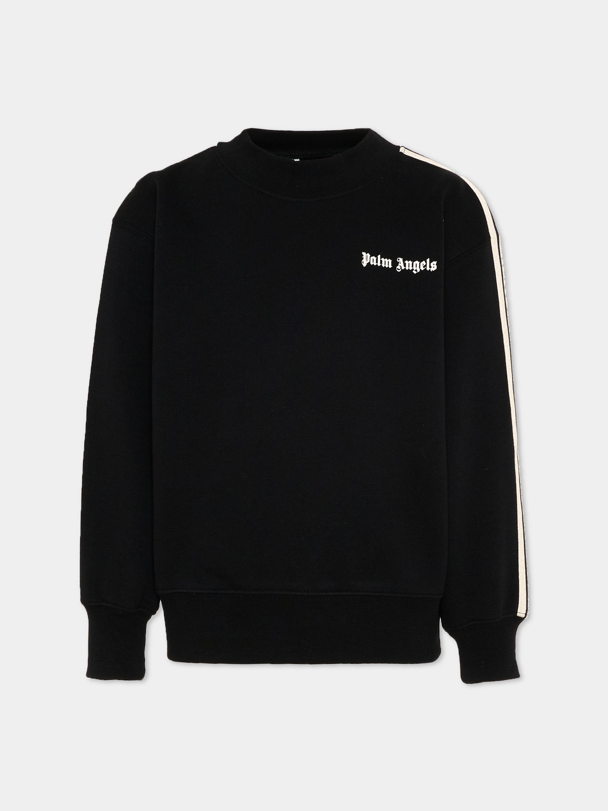 Felpa nera Palm Angels per bambini,Palm Angels,PBBA012S26FLE005 110