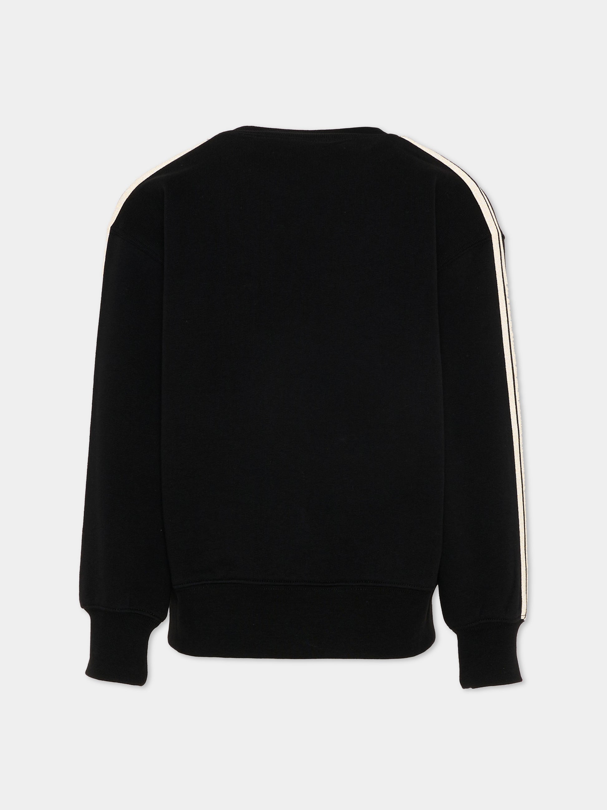 Felpa nera Palm Angels per bambini,Palm Angels,PBBA012S26FLE005 110