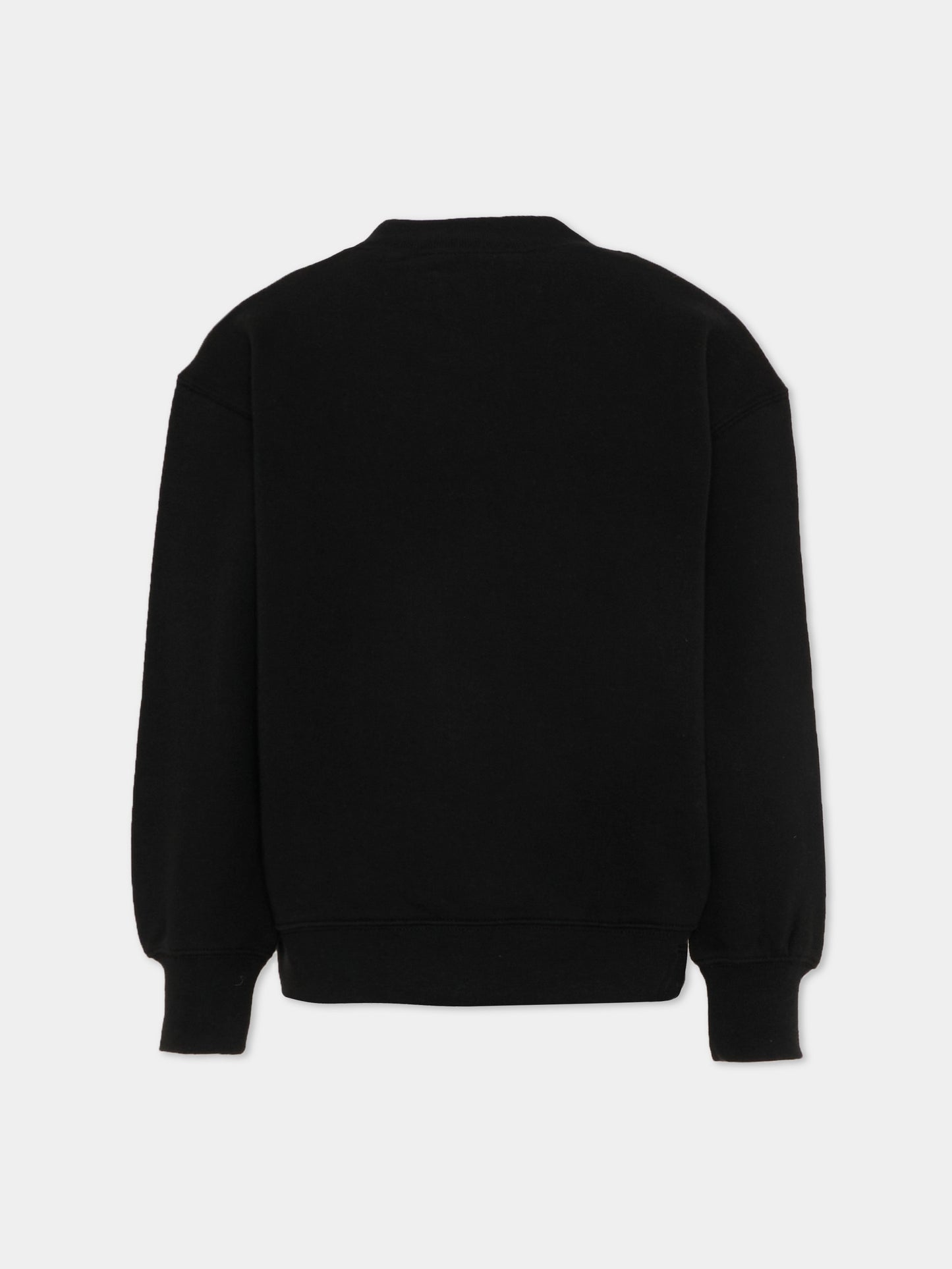 Felpa nera per bambino con cane,Palm Angels,PBBA012S26FLE009 110