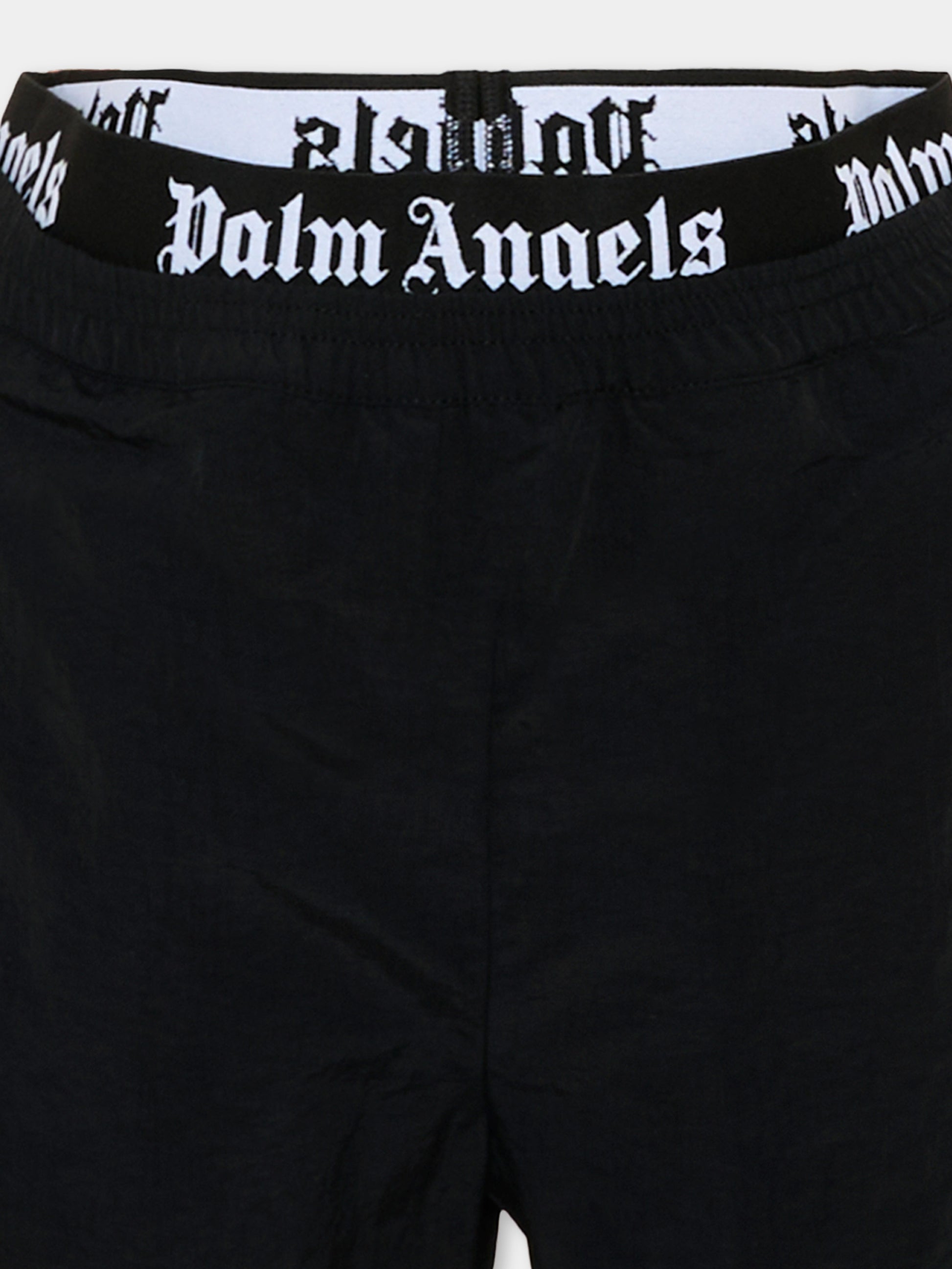 Boxer mare nero per bambino con logo,Palm Angels,PBFD005S26FAB001 110