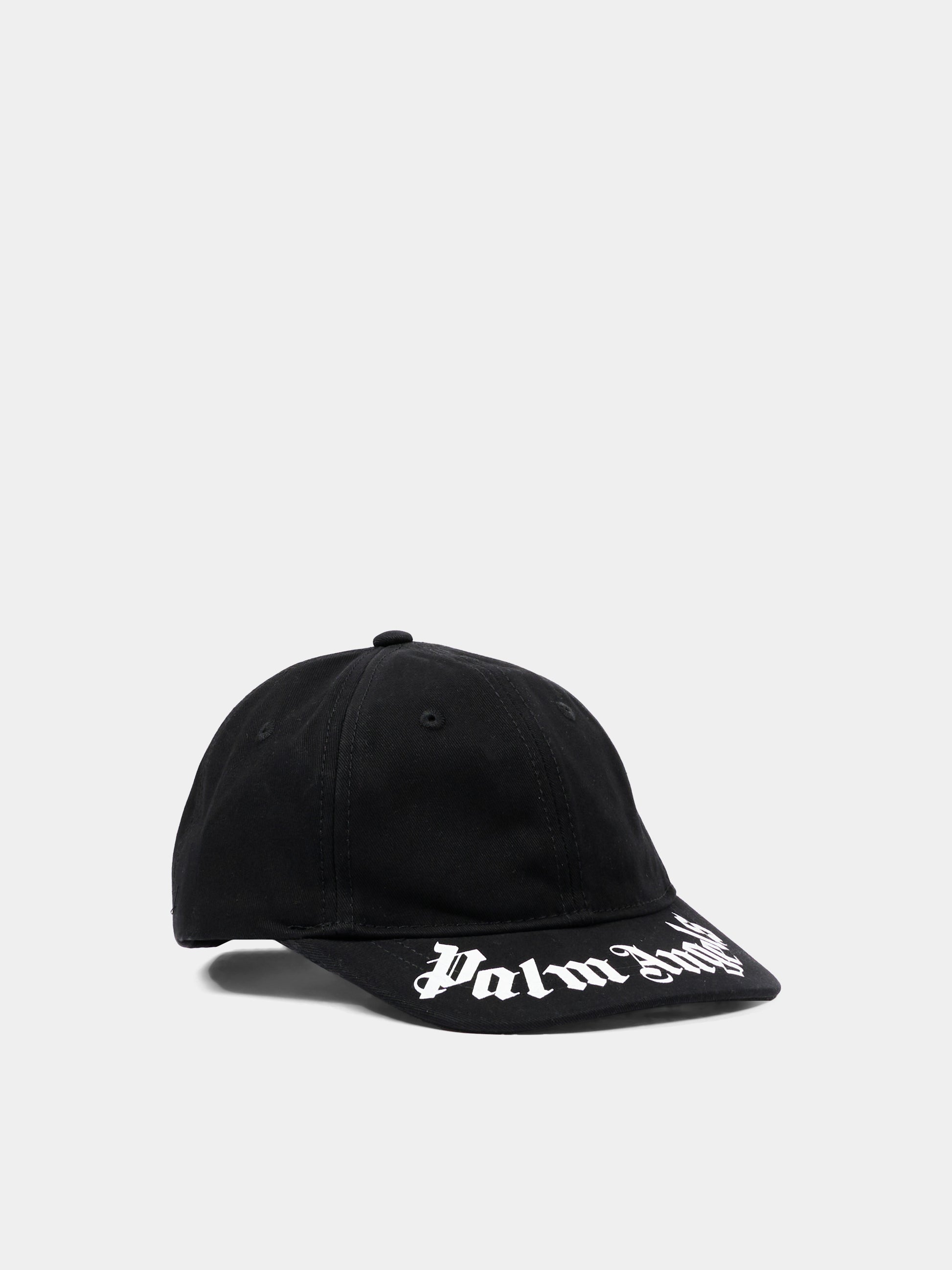 Cappello nero per bambini con logo,Palm Angels,PBLB002S26FAB001 110