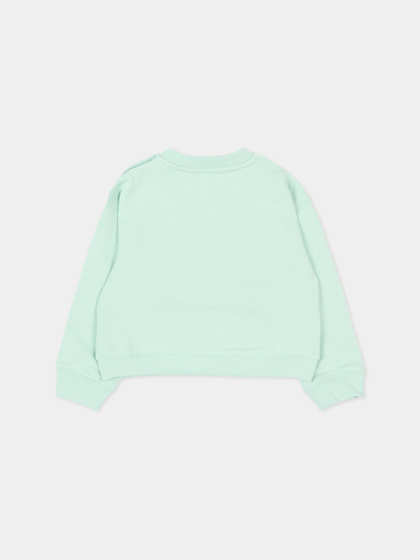 Felpa verde per neonati con teddy bear,Palm Angels,PBXC001S26FLE003 081