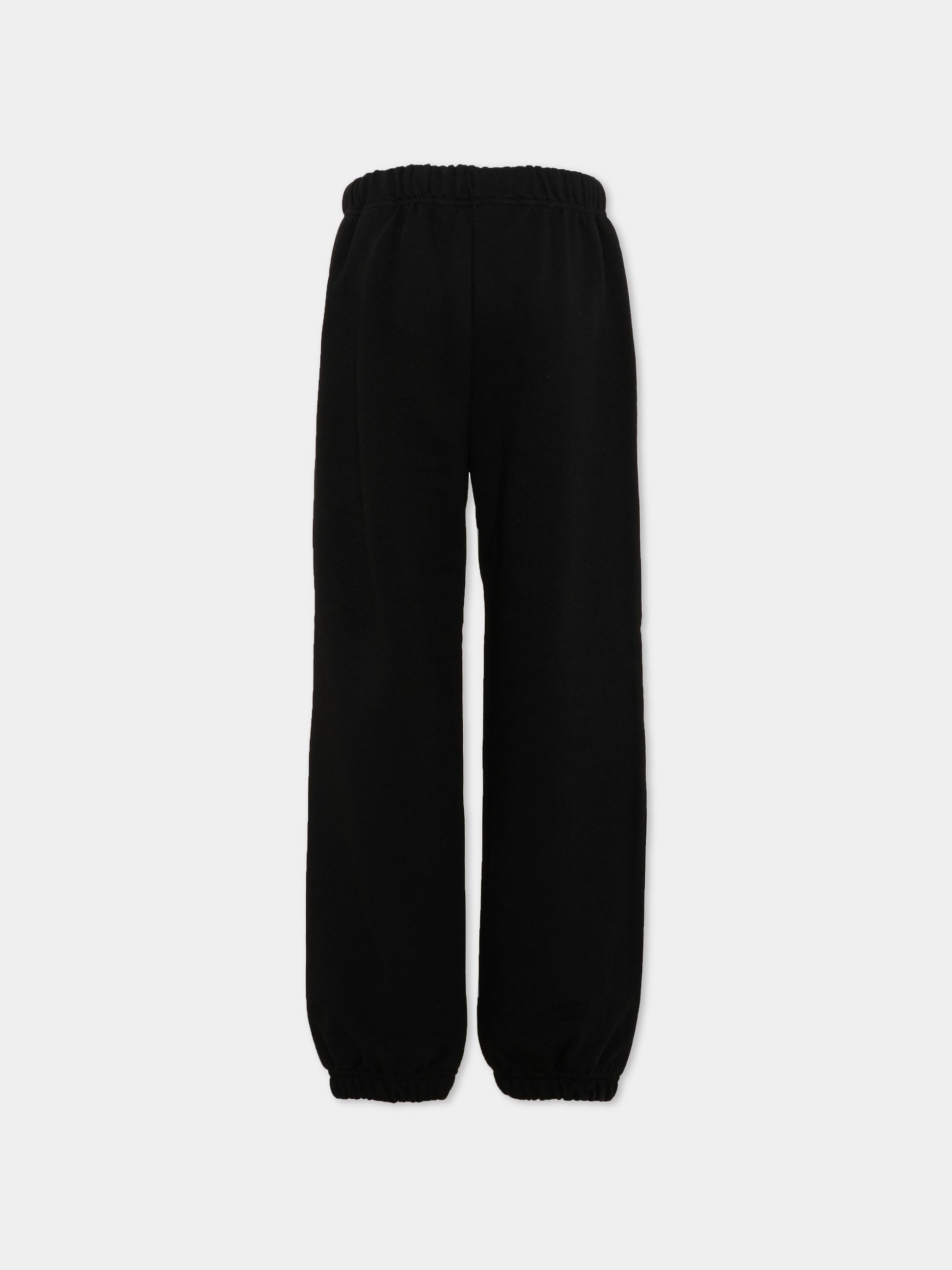 Pantaloni sportivi neri per bambina con logo,Palm Angels,PGCH008S26FLE001 110