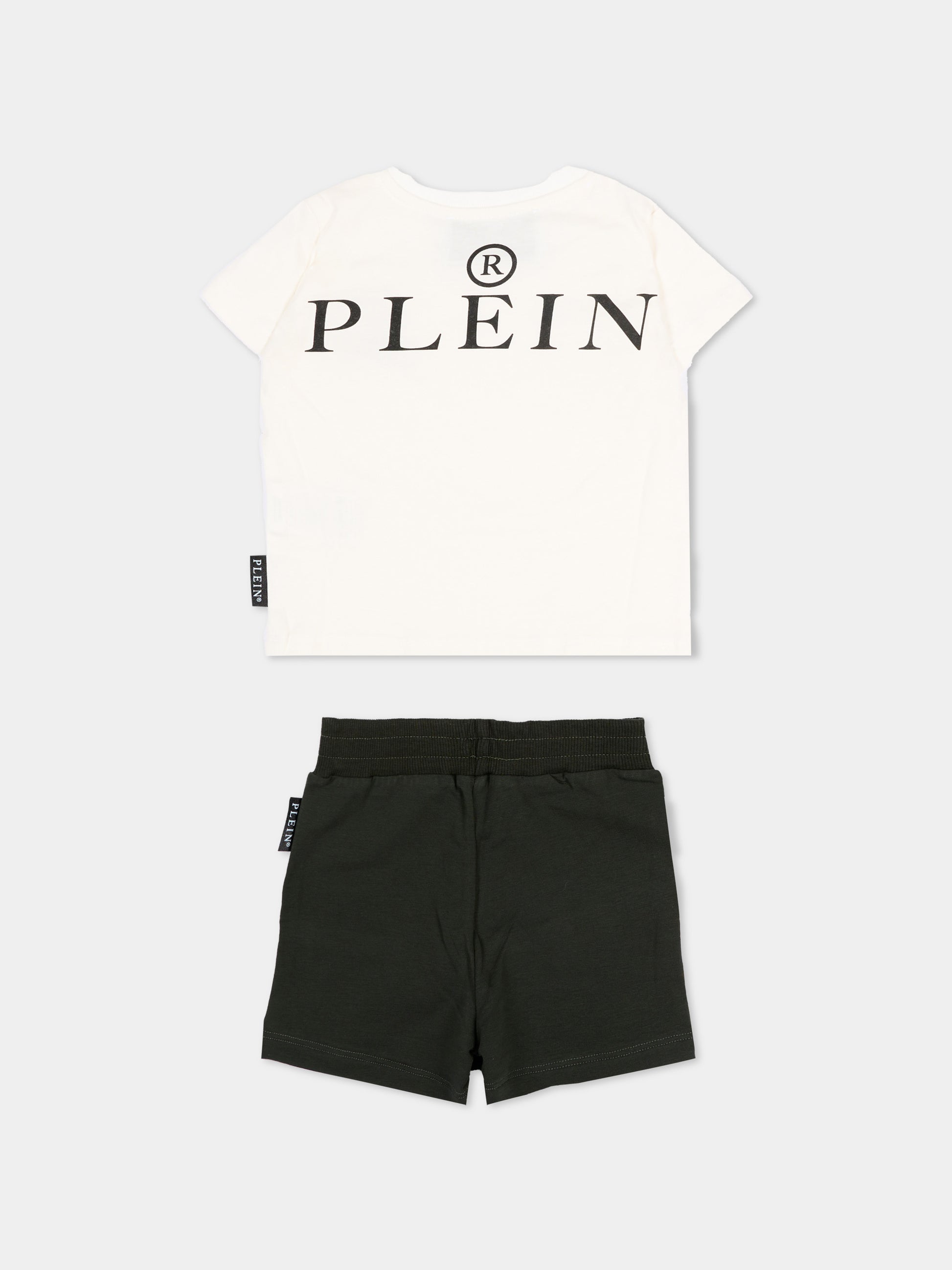 Completo sportivo multicolor per neonato con logo,Philipp Plein Junior,S6PHNBTS135 002/39