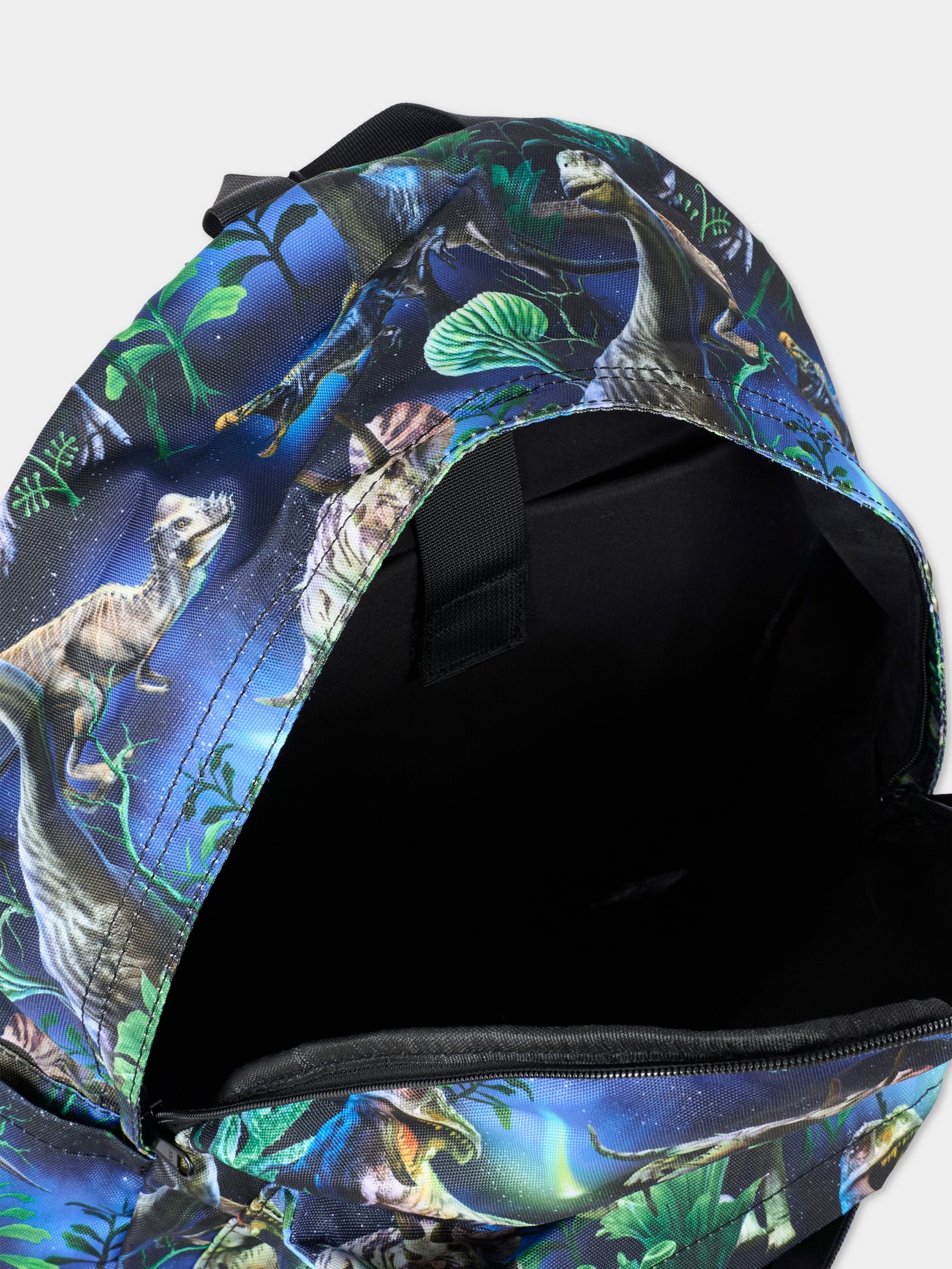 Zaino Mio blu per bambino con dinosauri all over,Molo,7W25V201 9419