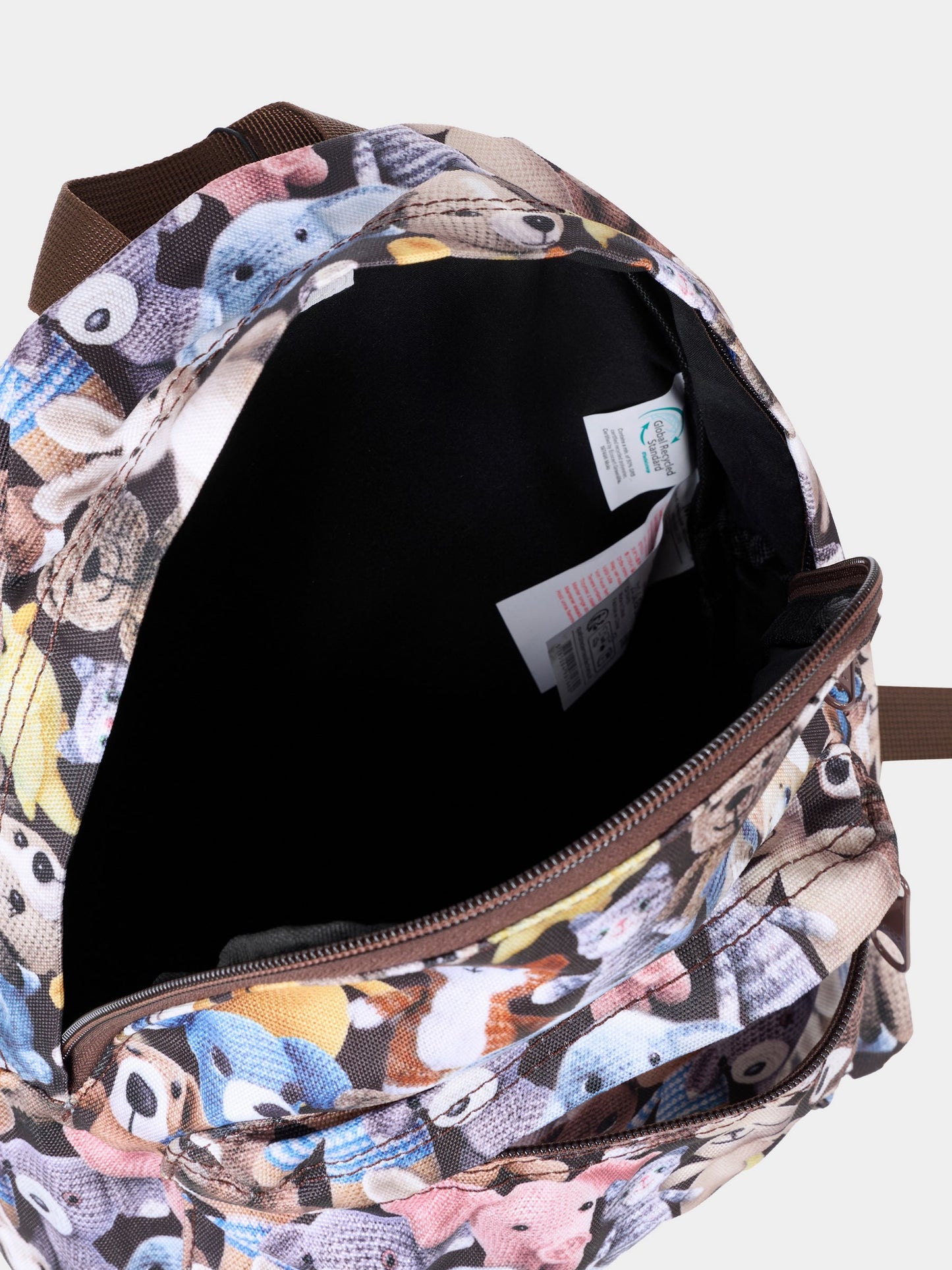 Mini sac à dos multicolore pour enfants avec imprimé peluche