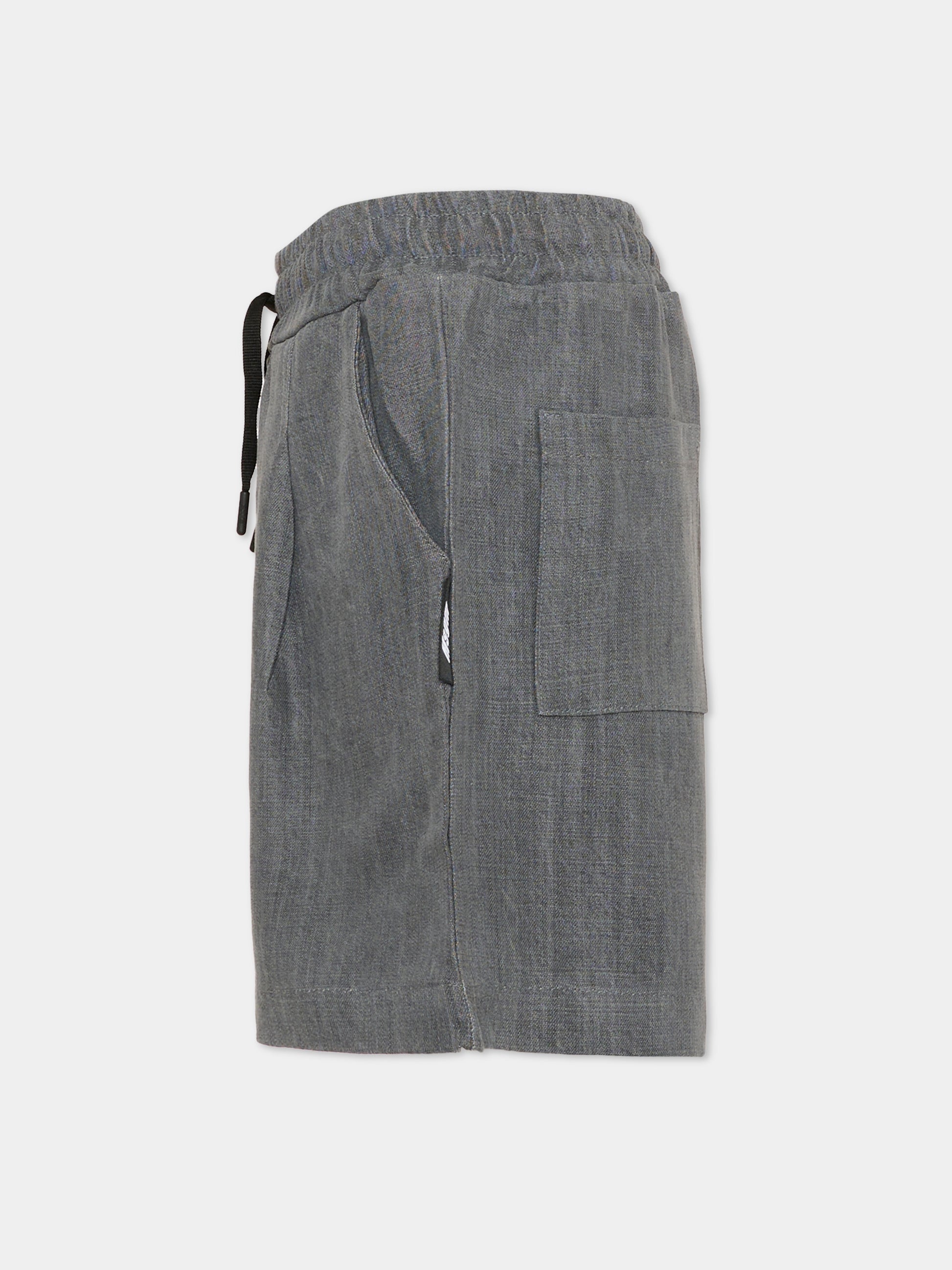 Shorts grigi per bambini con coulisse,Msgm Kids,S6MSJBBE056 102