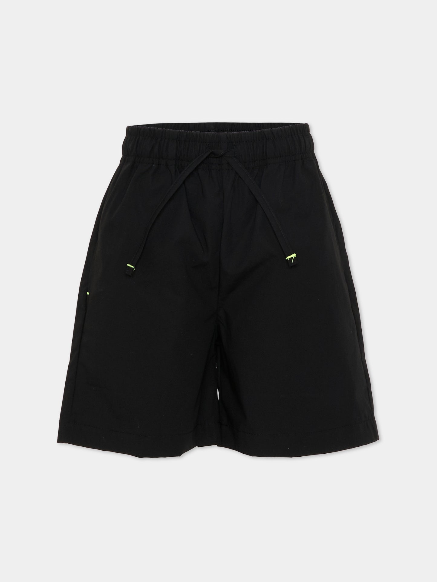 Shorts neri per bambino con logo,Msgm Kids,S6MSJBBE190 110