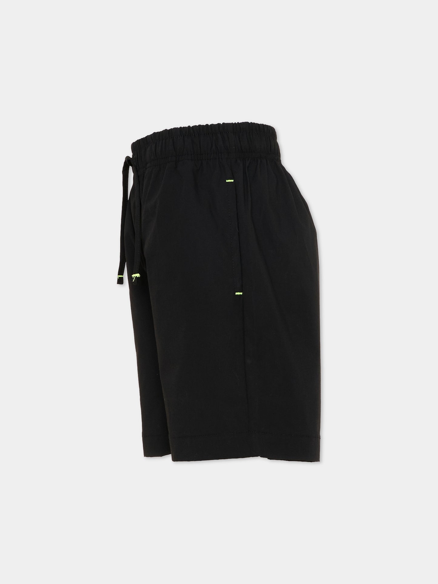 Shorts neri per bambino con logo,Msgm Kids,S6MSJBBE190 110