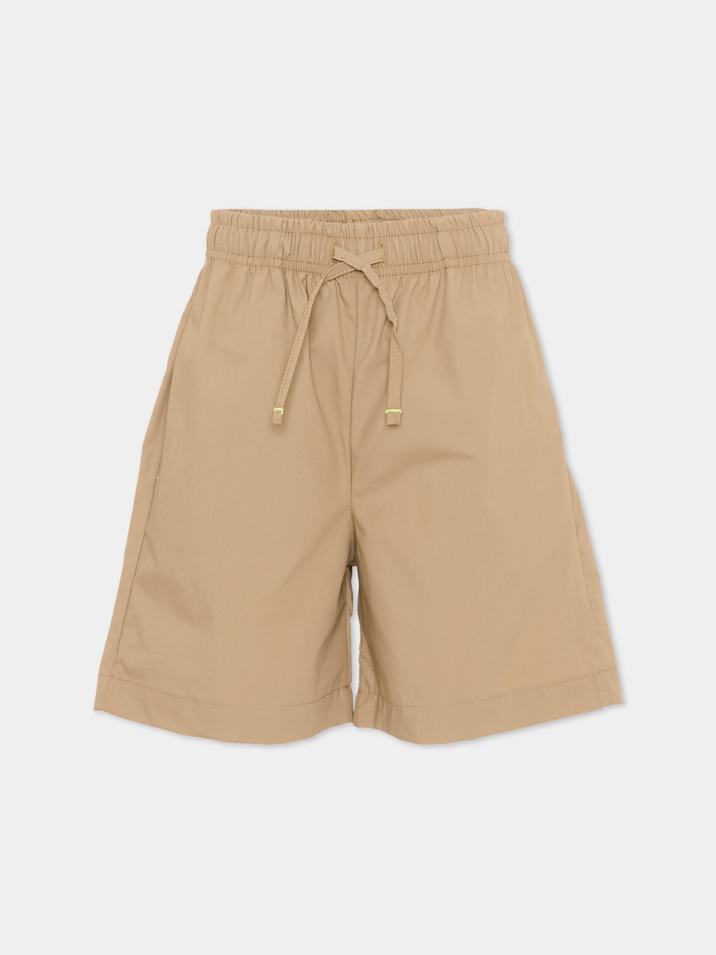 Shorts beige per bambino con logo,Msgm Kids,S6MSJBBE190 178