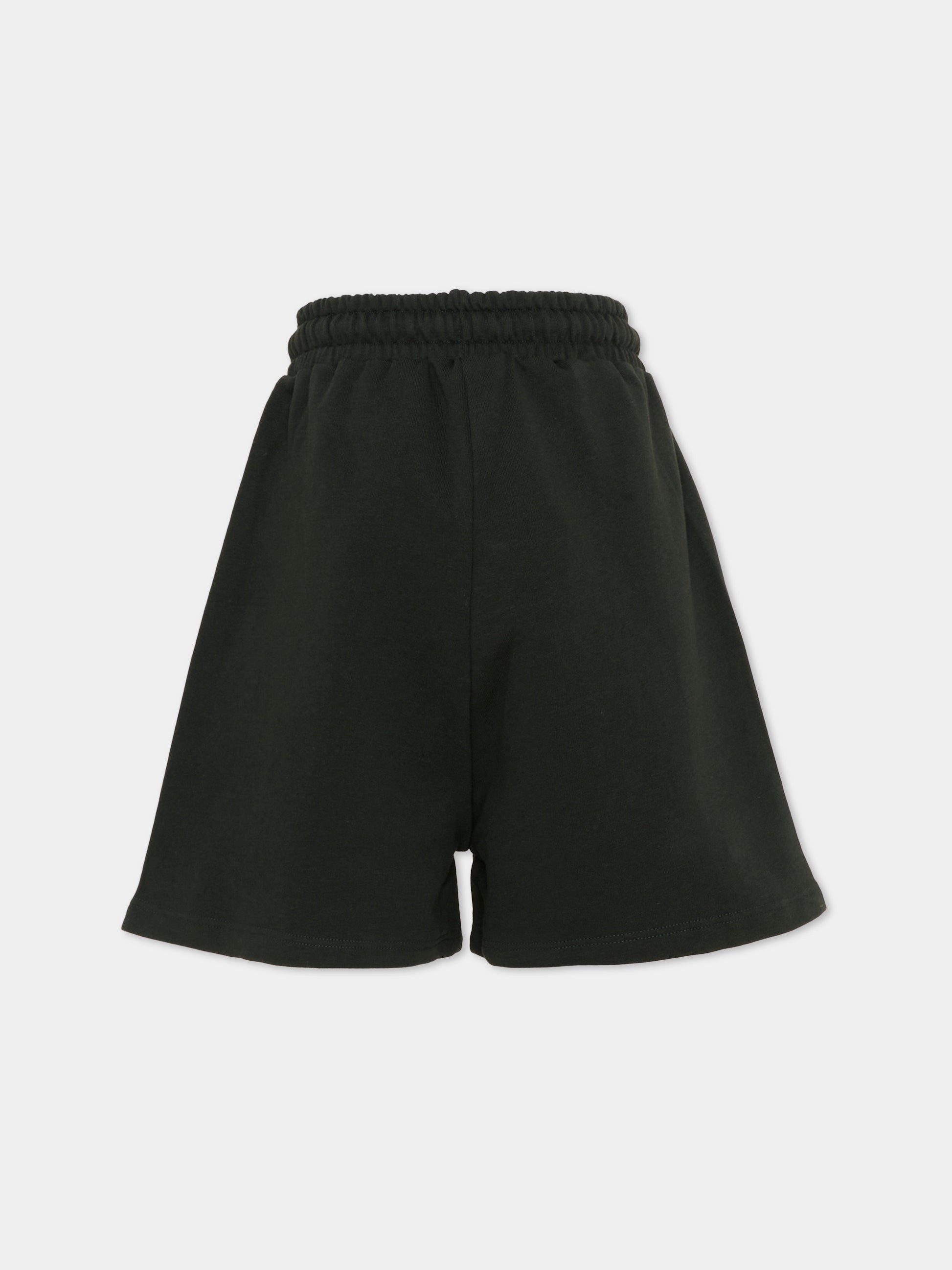Shorts sportivi neri per bambino con logo,Msgm Kids,S6MSJBBE235 MS040