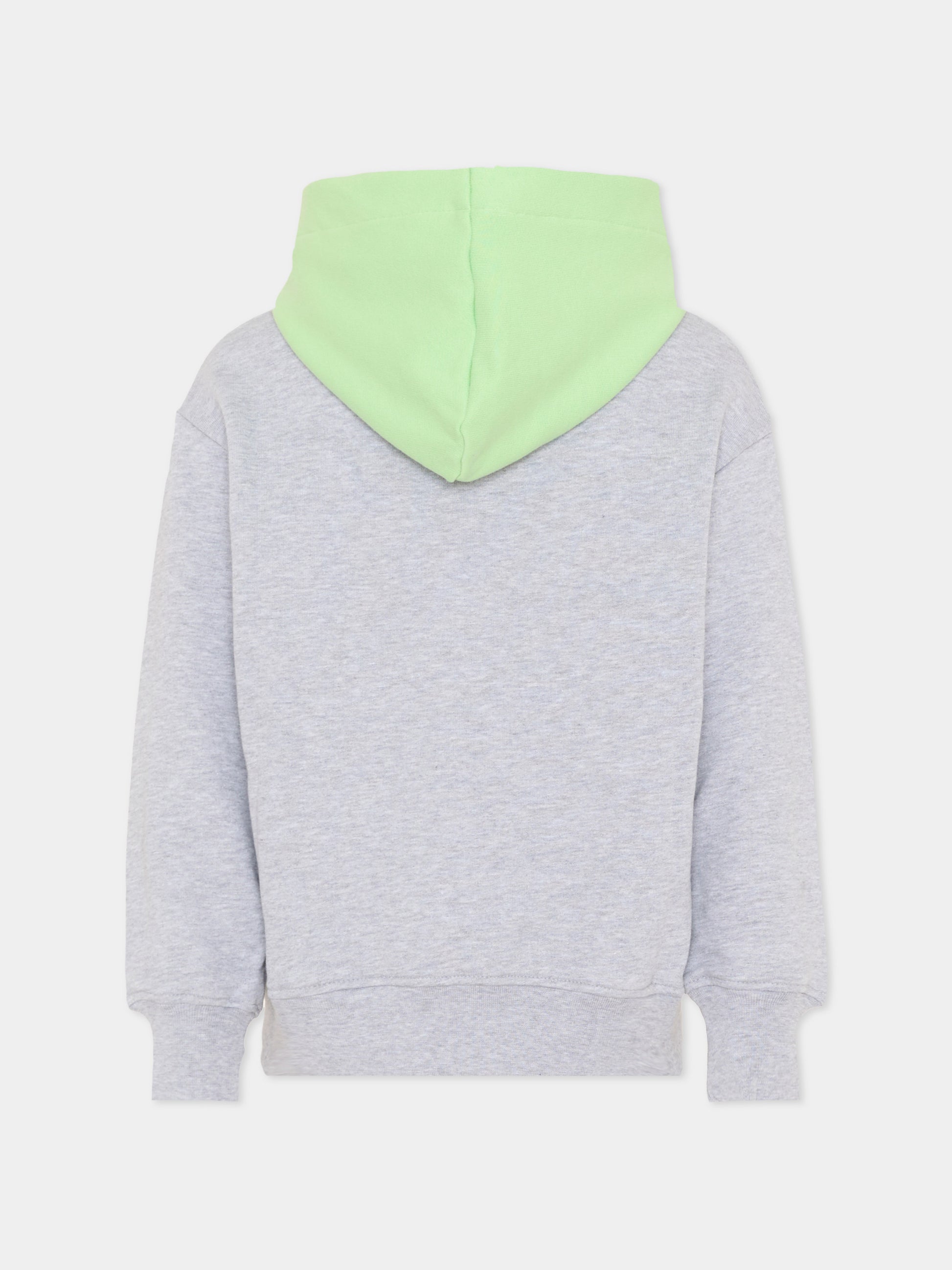 Felpa grigia per bambino con logo,Msgm Kids,S6MSJBHS050 271/01