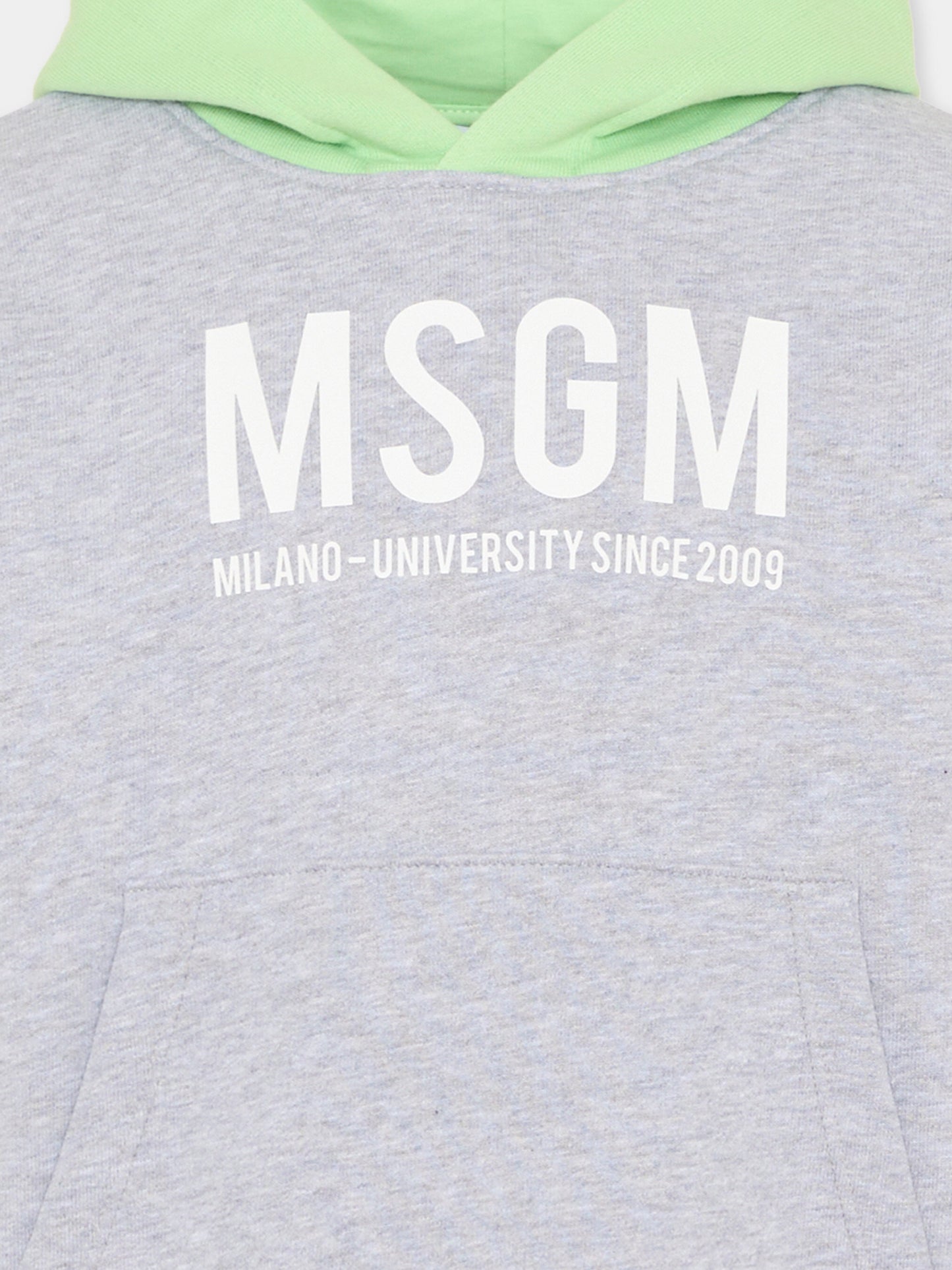 Felpa grigia per bambino con logo,Msgm Kids,S6MSJBHS050 271/01
