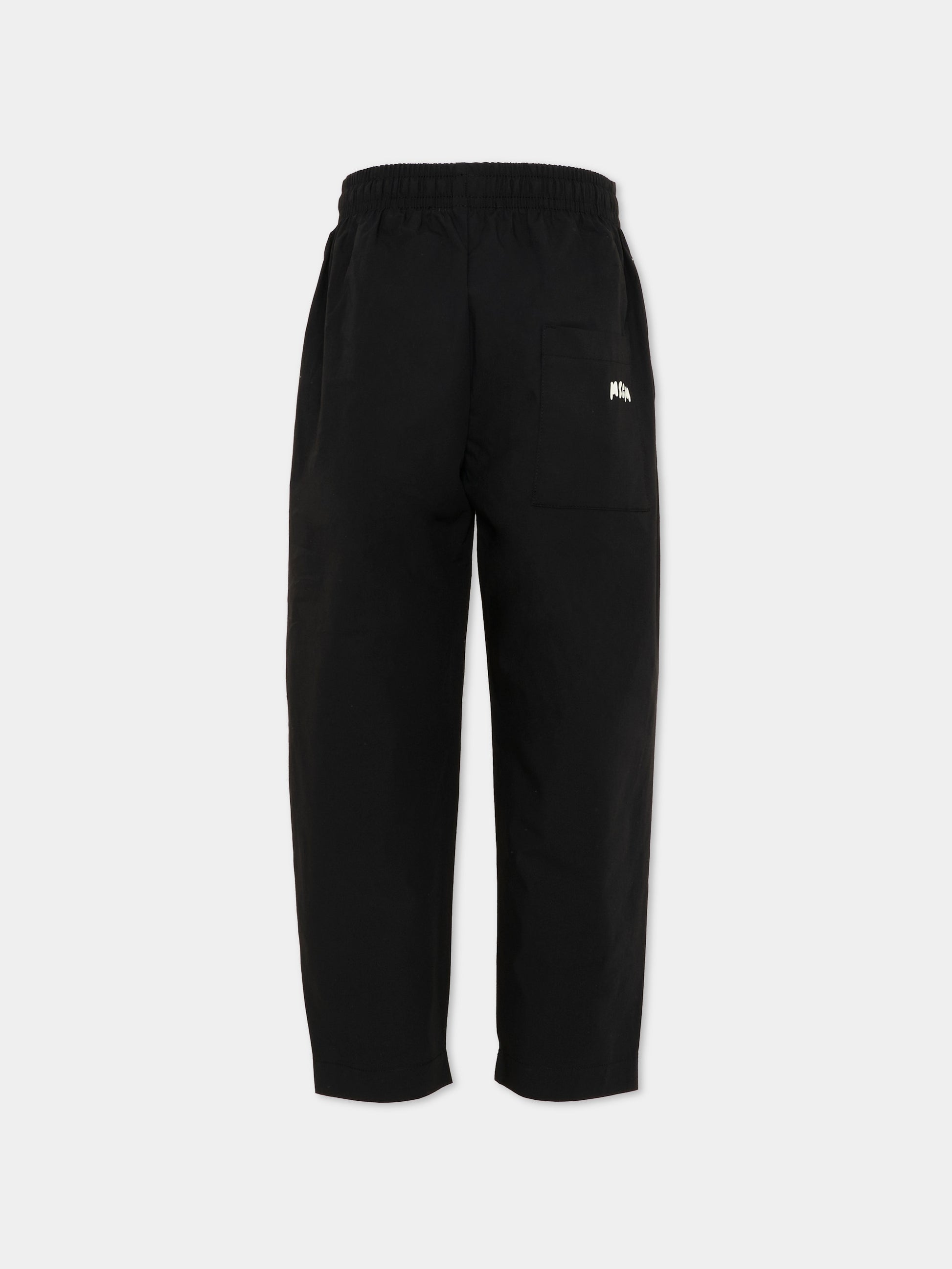 Pantaloni neri per bambino con logo,Msgm Kids,S6MSJBPA188 110