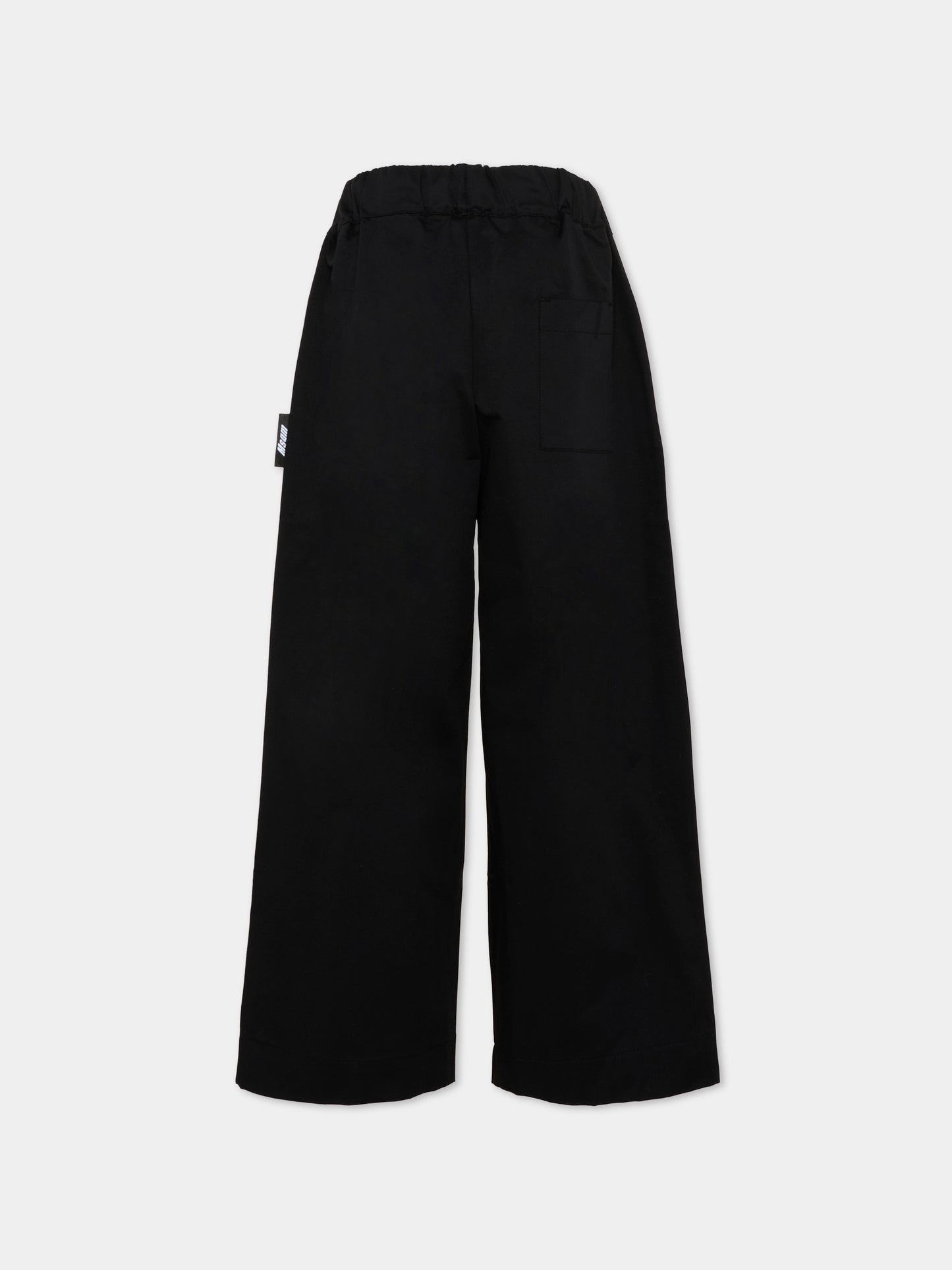 Pantaloni casual nero per bambino,Msgm Kids,S6MSJBPA252 110