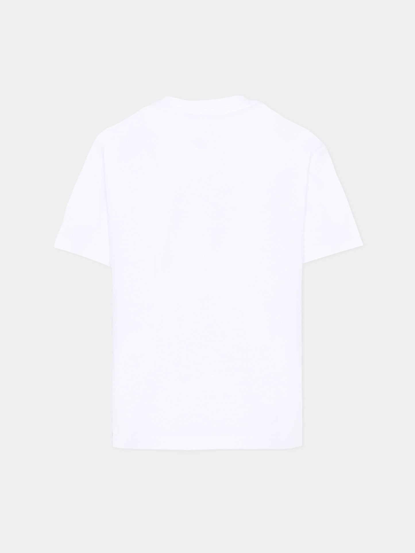 T-Shirt bianca per bambino con logo,Msgm Kids,S6MSJBTH251 001