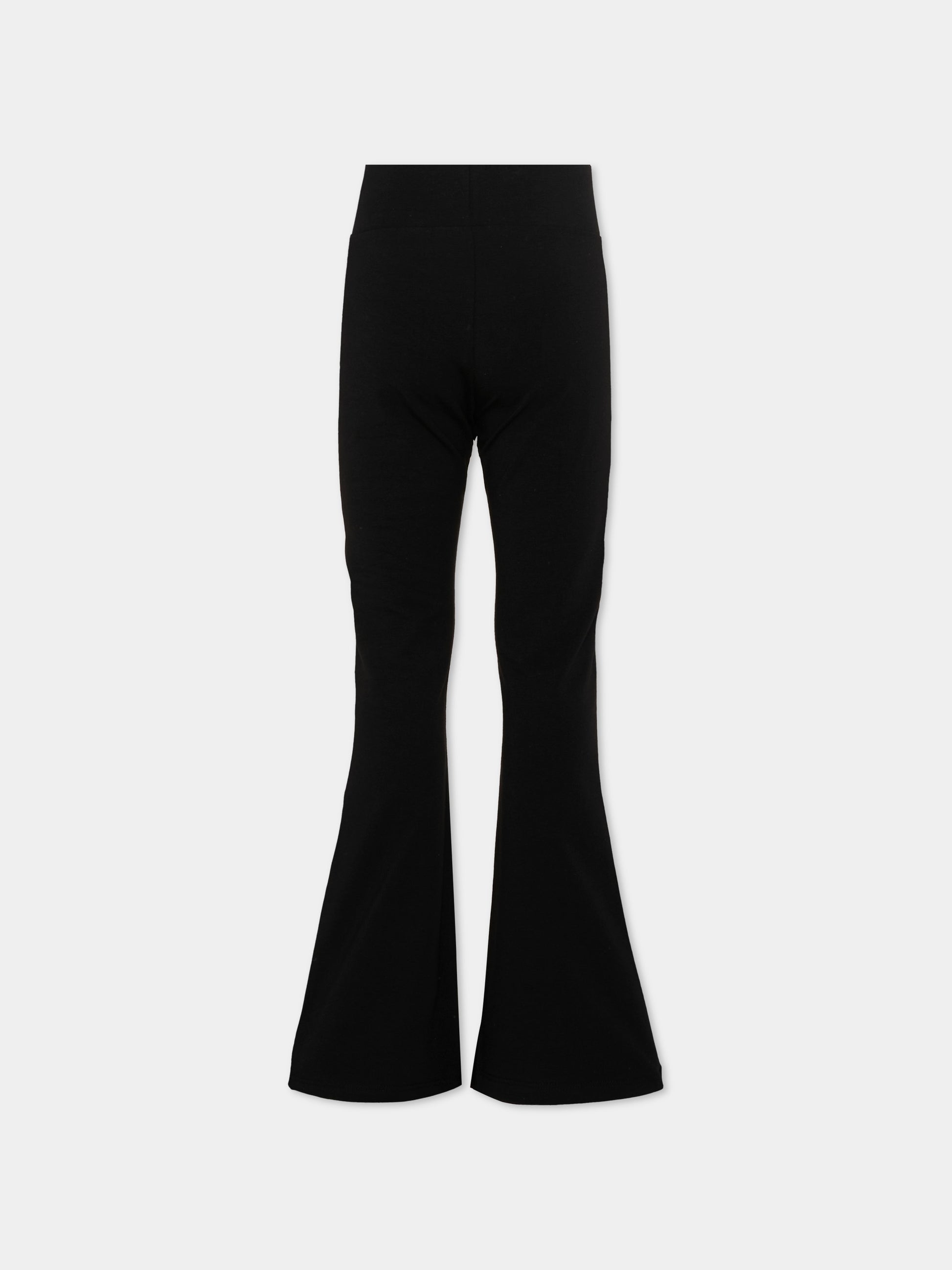 Leggings neri per bambina con logo,Msgm Kids,S6MSJGPA071 110/88
