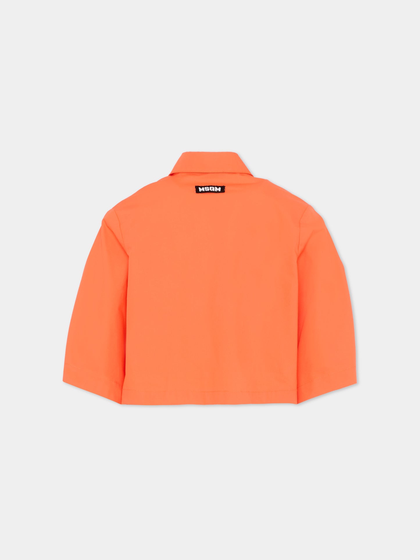 Camicia rossa per bambina con paillettes,Msgm Kids,S6MSJGSI097 MS074