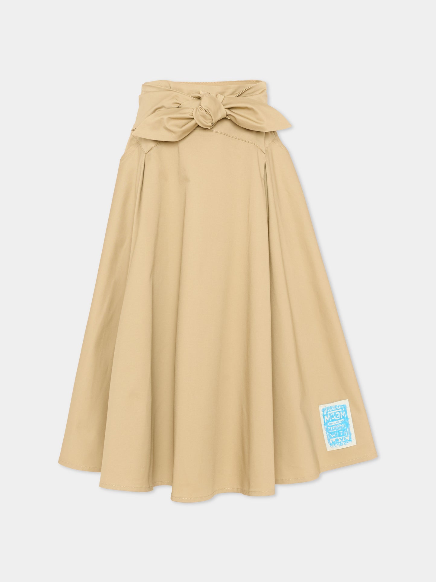 Gonna beige per bambina,Msgm Kids,S6MSJGSK131 015