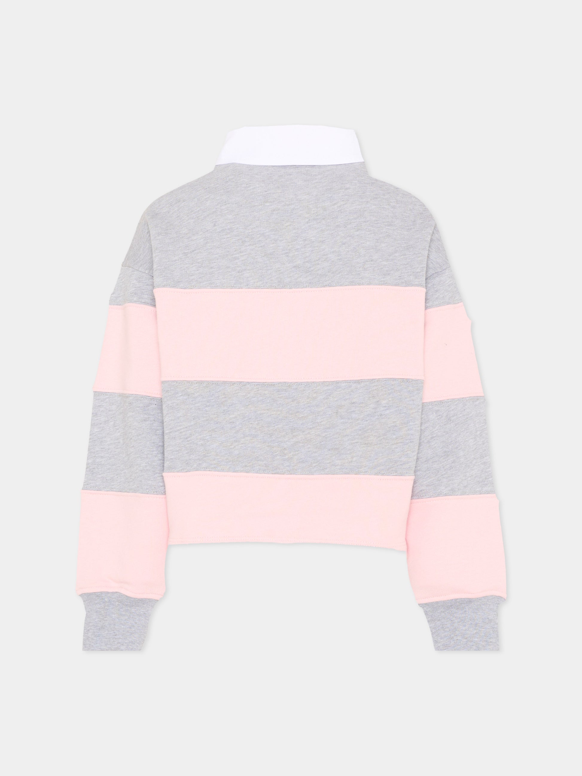 Polo rosa per bambina con logo,Msgm Kids,S6MSJGSW027 MS076