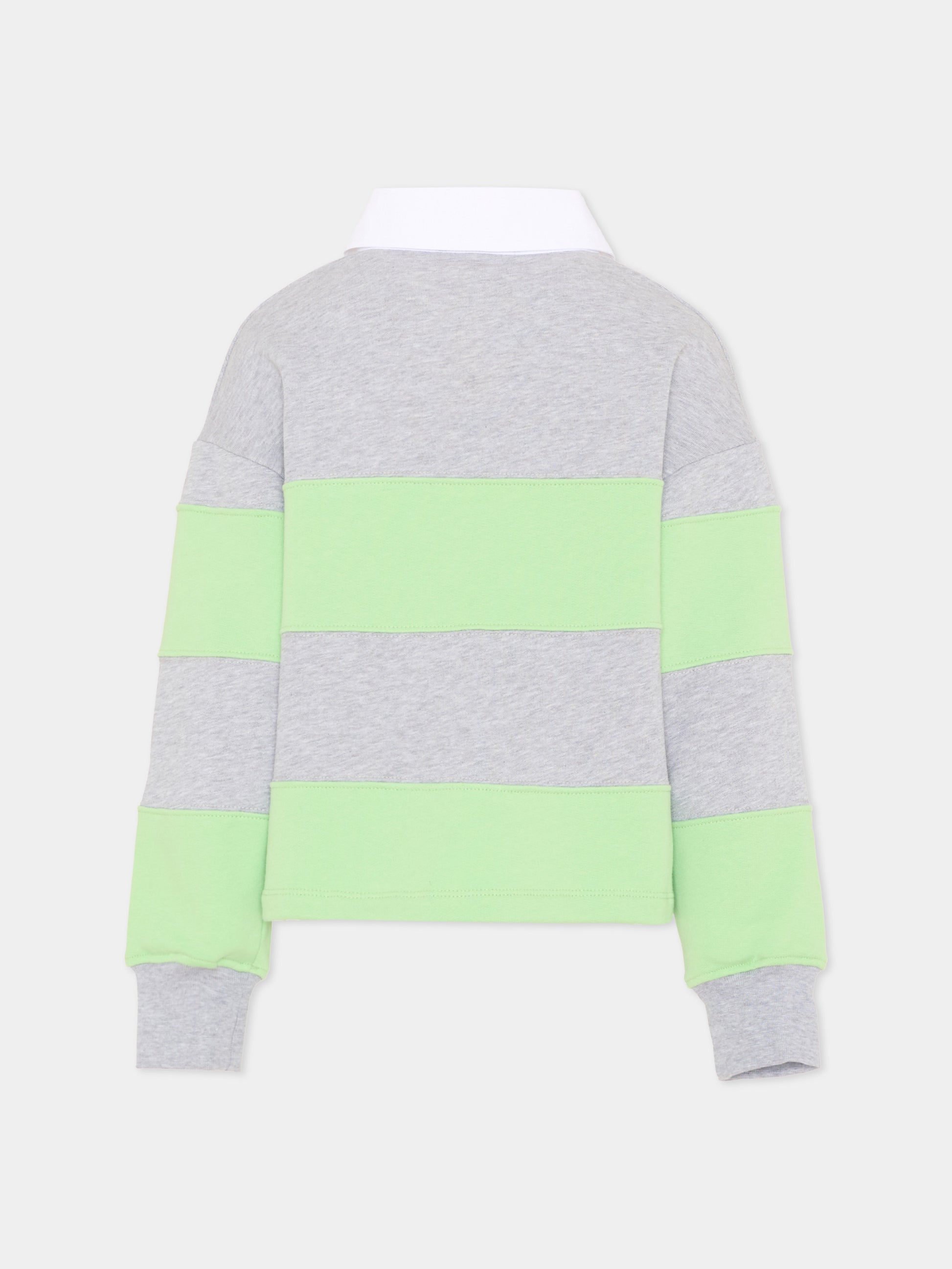 Polo verde per bambina con logo,Msgm Kids,S6MSJGSW027 MS077