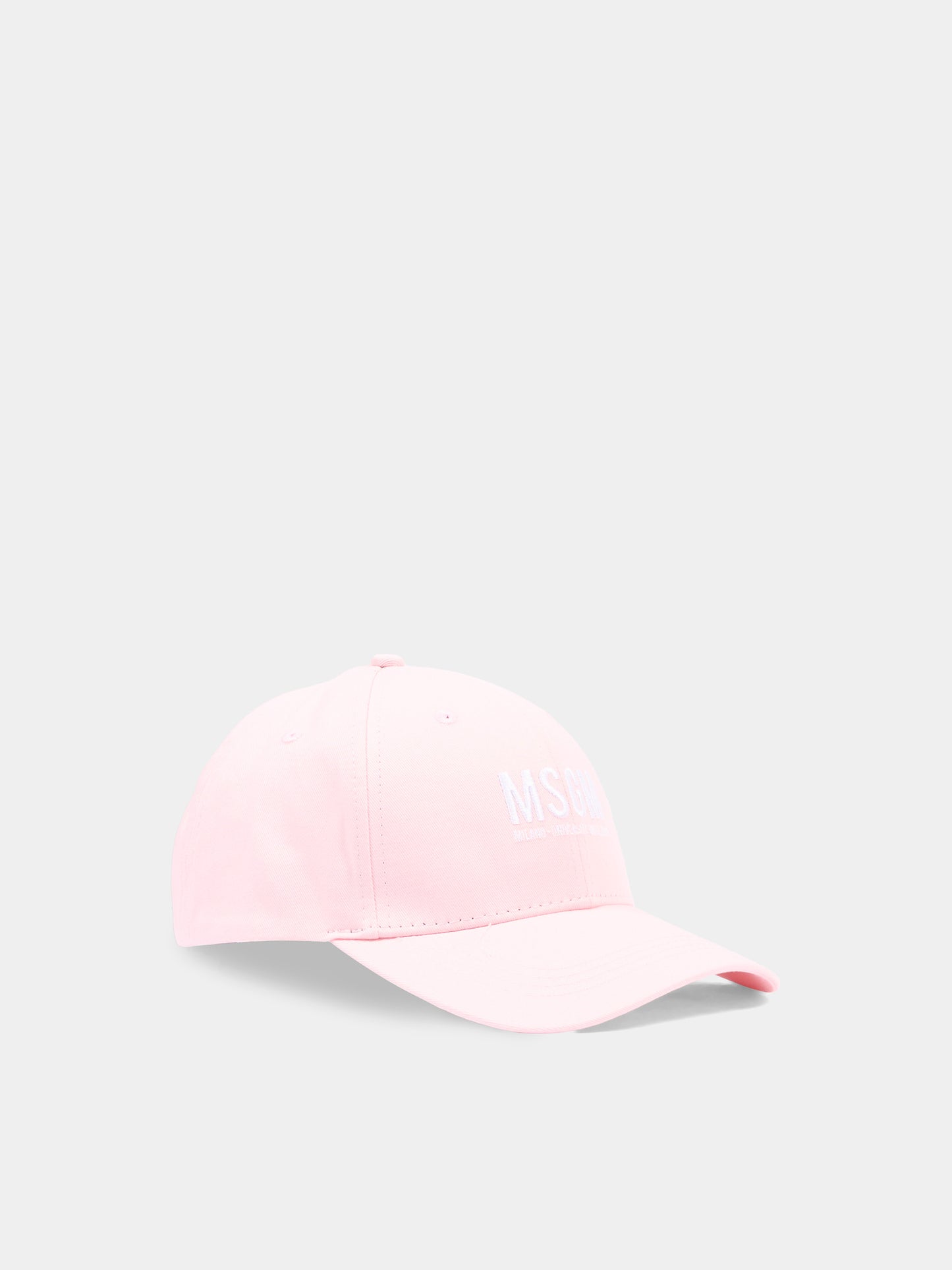 Cappello rosa per bambina con logo,Msgm Kids,S6MSJUBC019 MS076