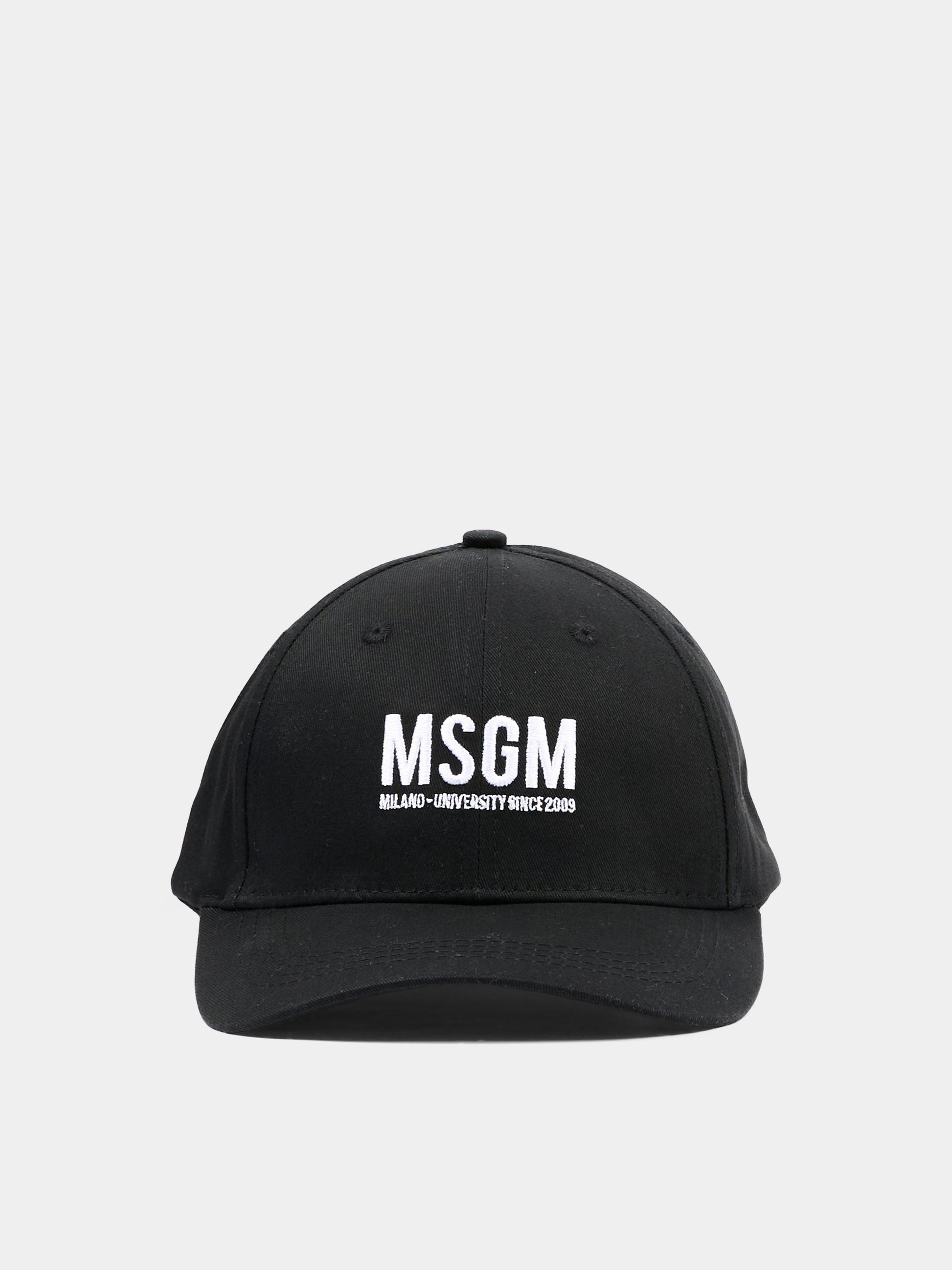 Cappello nero per bambini con logo,Msgm Kids,S6MSJUBC019 110