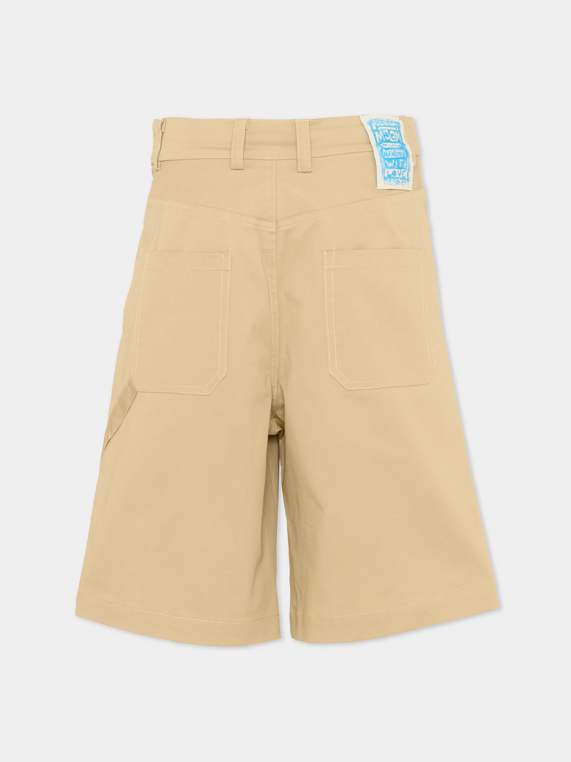 Shorts beige per bambini,Msgm Kids,S6MSJUBE130 015