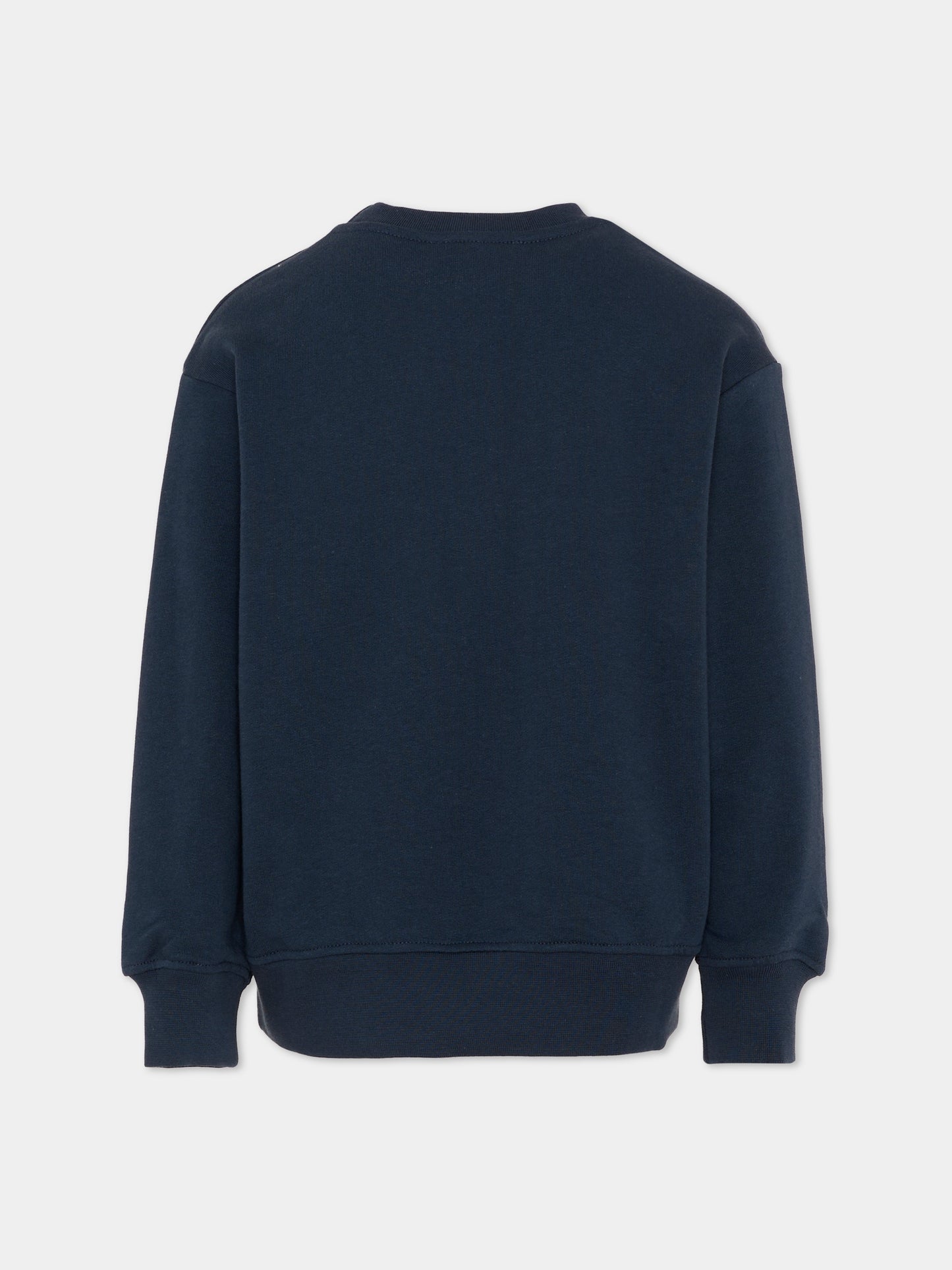 Felpa blu per bambini con logo,Msgm Kids,S6MSJUSW008 MS072