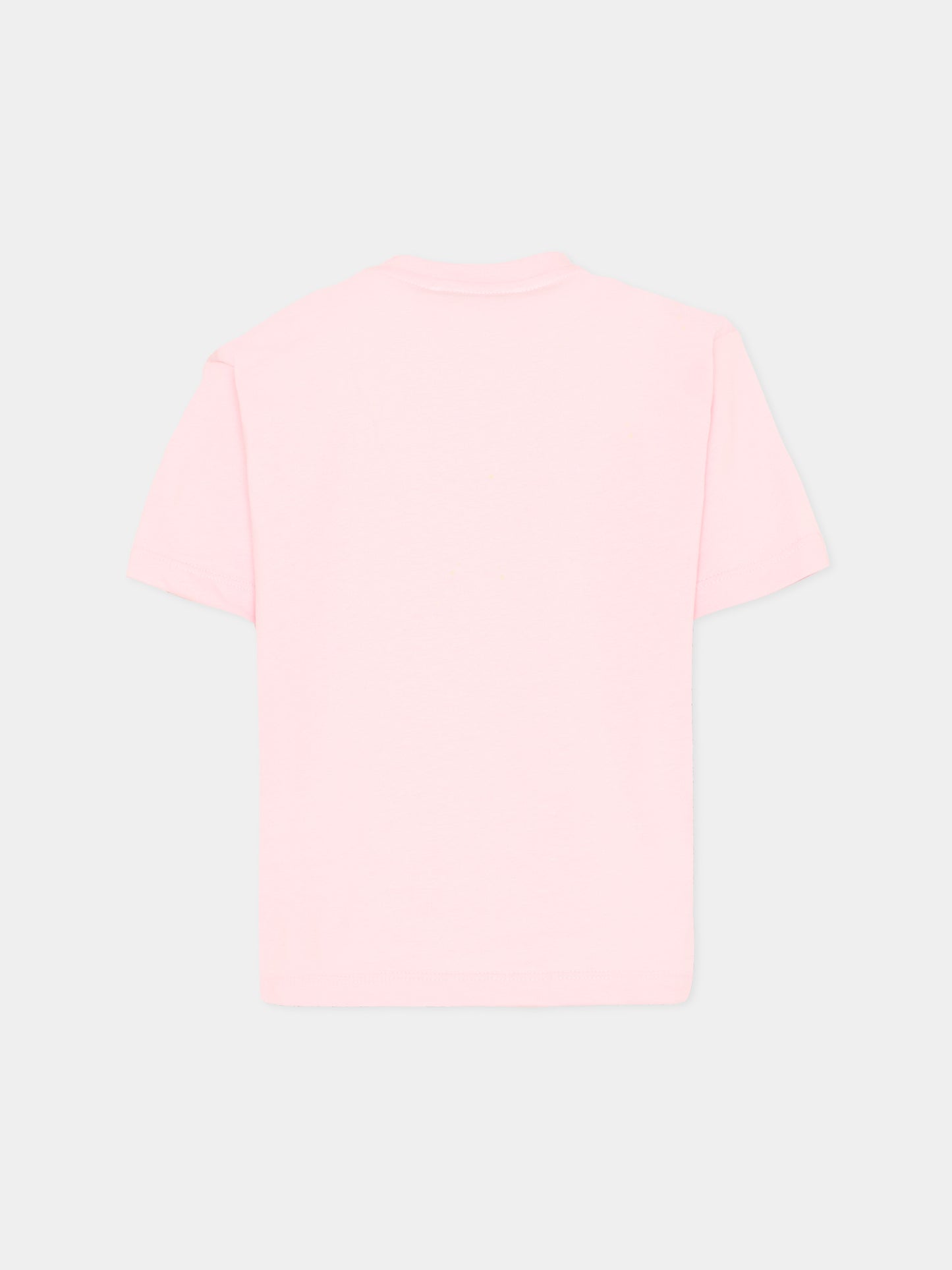 T-Shirt rosa per bambina con logo,Msgm Kids,S6MSJUTH222 MS076