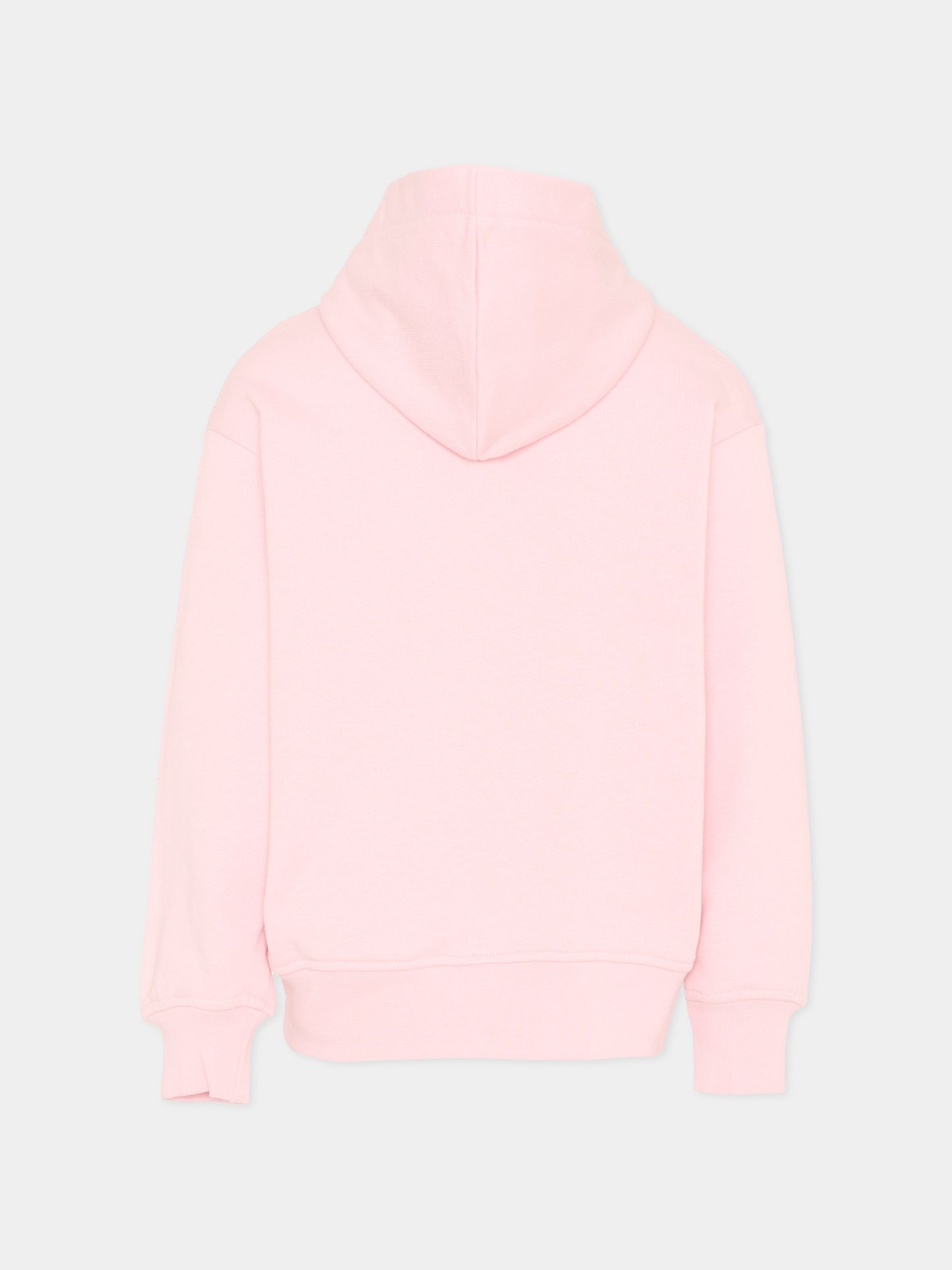 Felpa rosa per bambina con logo,Msgm Kids,S6MSJUZH065 MS076